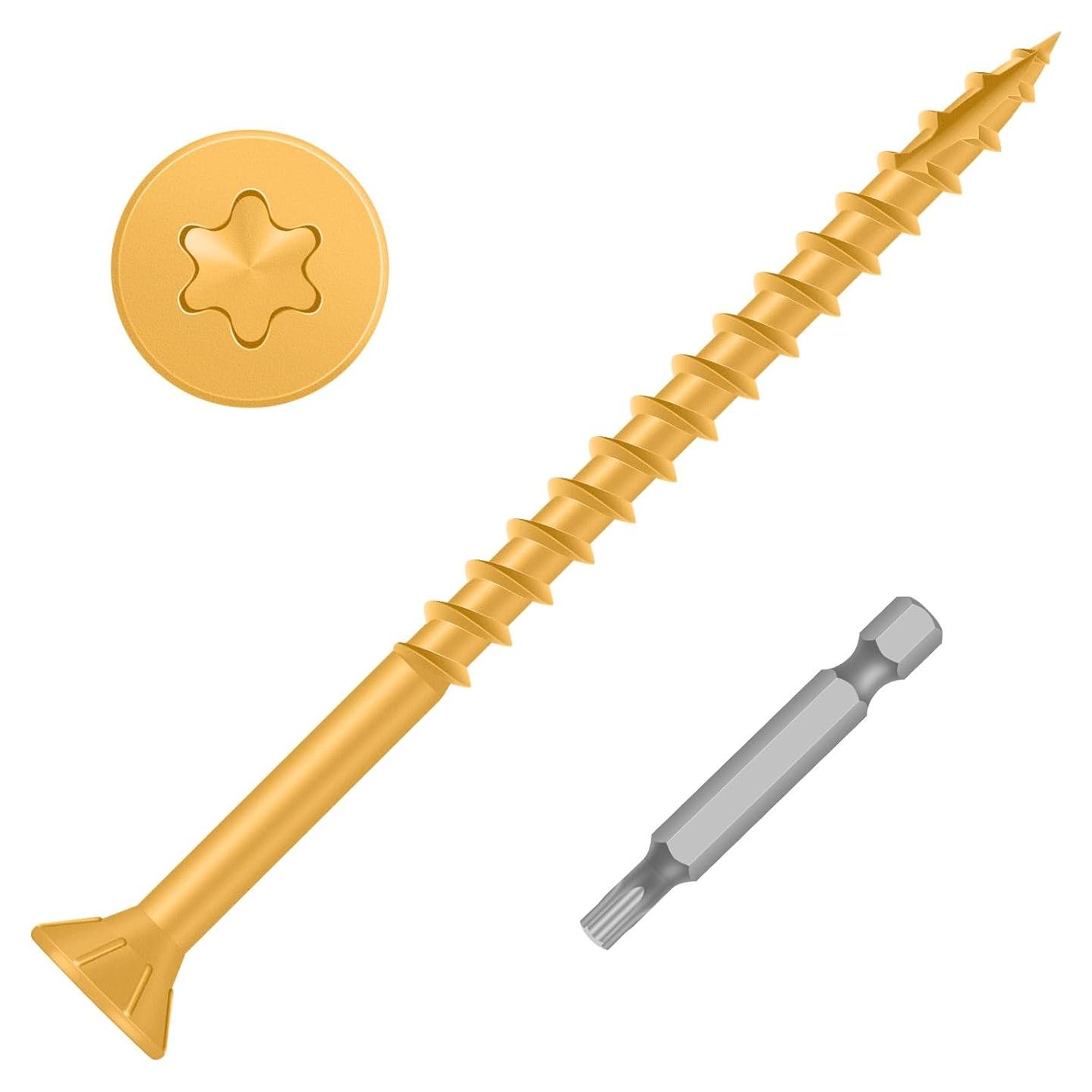 Tornillos de Madera MewuDecor #8 x 38mm 100 PCS Estilo Torx