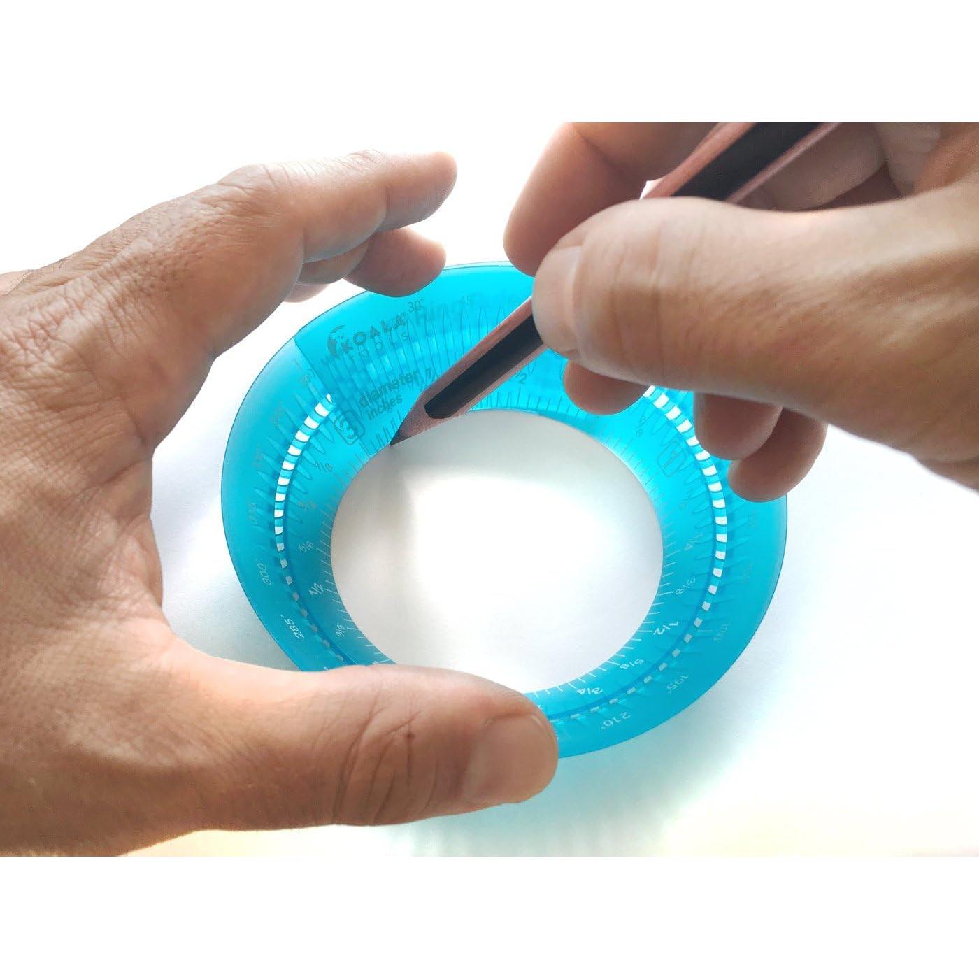 Koala Tools Combo de Regla Circular Ajustable 1-6" (2.54-15.24 cm)