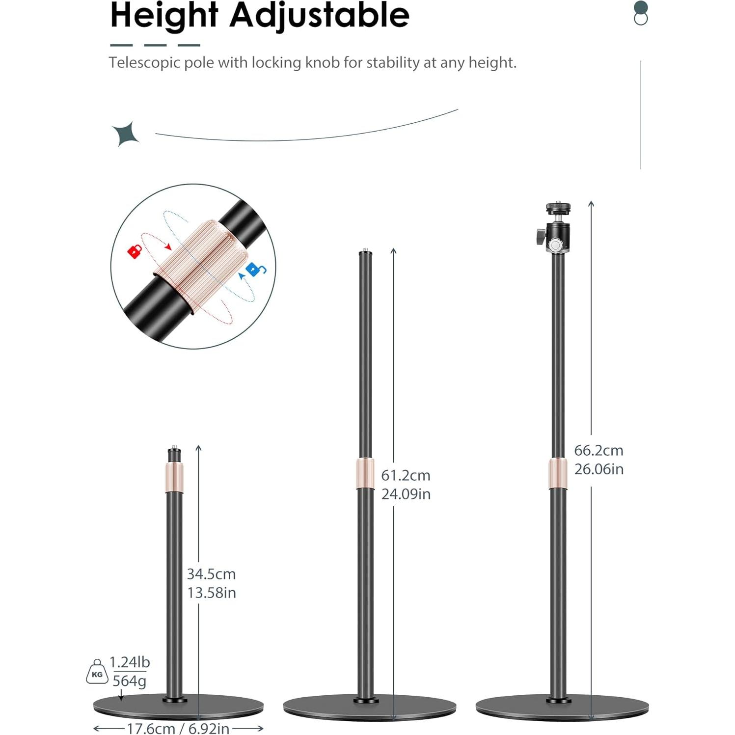 Soporte para Webcam Borenbuir Ajustable 34.3-60.4 cm Metal