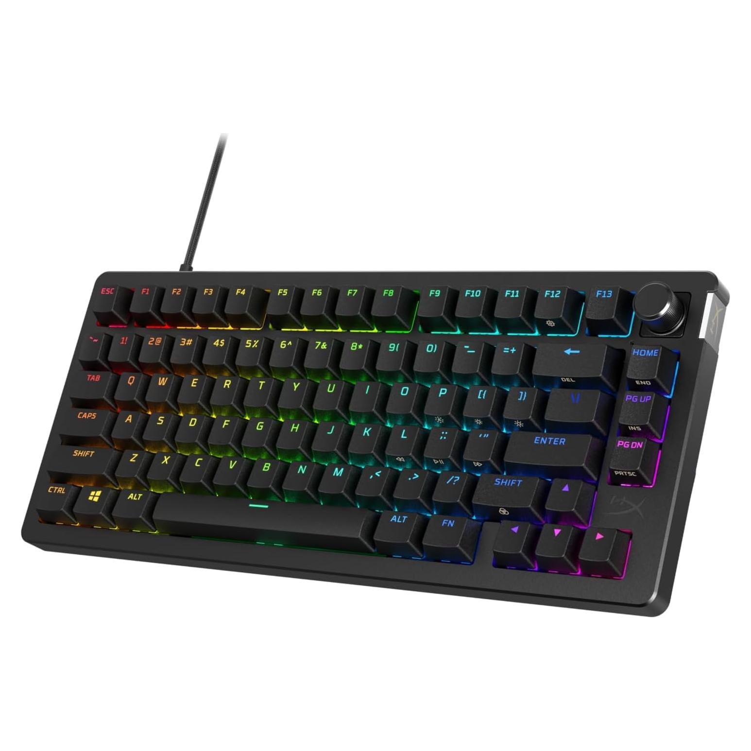 Teclado mecánico HyperX Alloy Rise 75% RGB con interruptores lineales