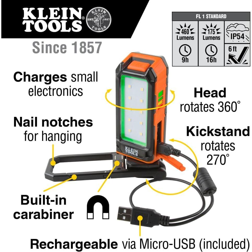 Linterna Recargable Klein Tools 56403 LED 460 Lúmenes