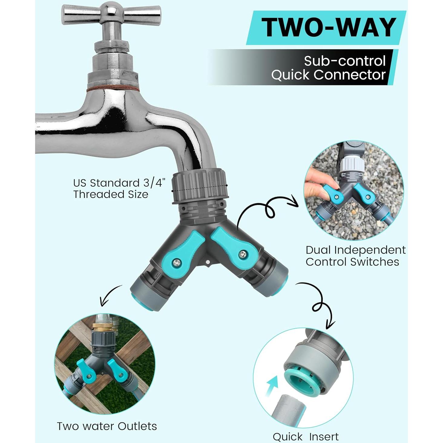 Kit de Riego por Goteo OVRAQ 230FT con Conexión Rápida