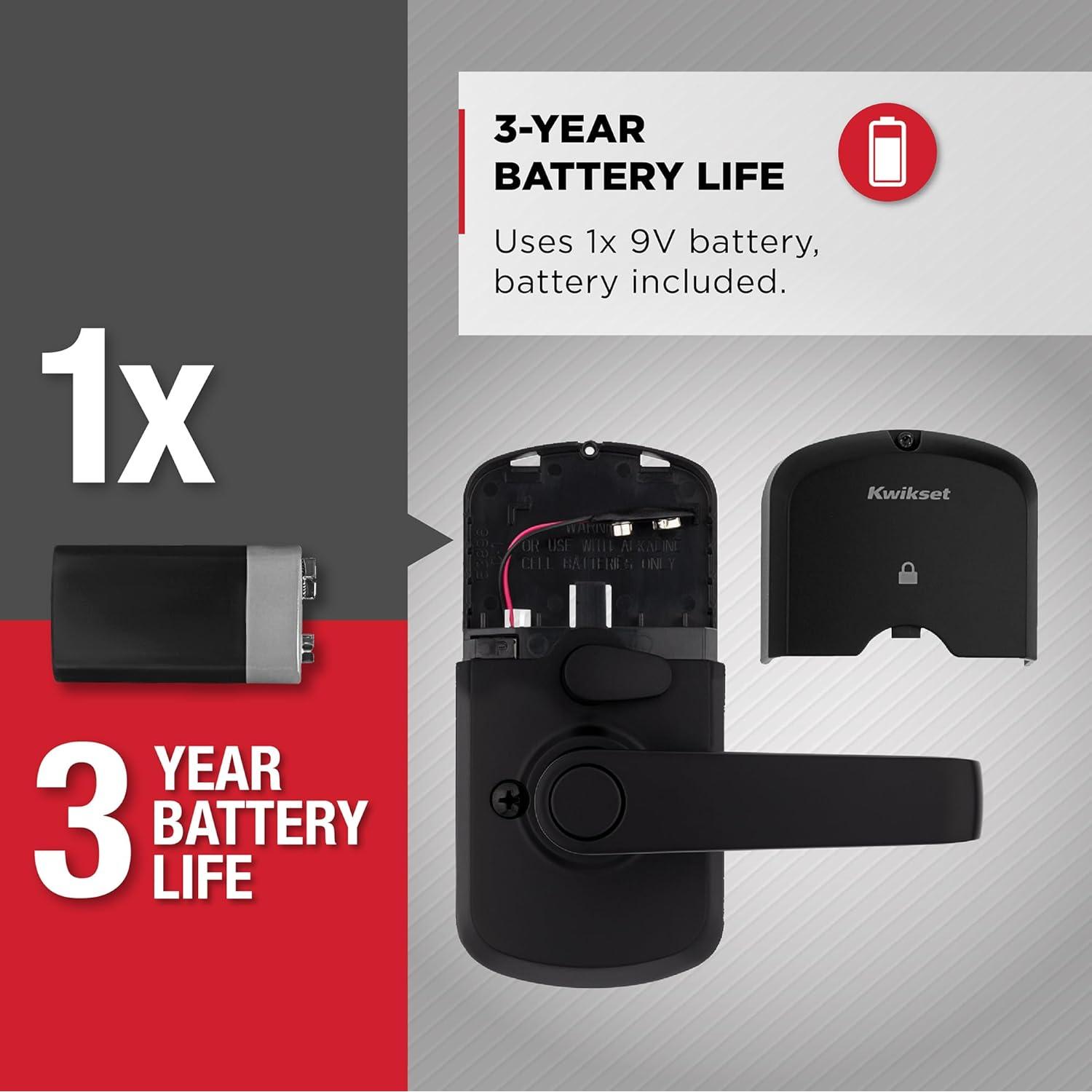 Cerradura Electrónica Kwikset SmartCode 955 Negra Mate