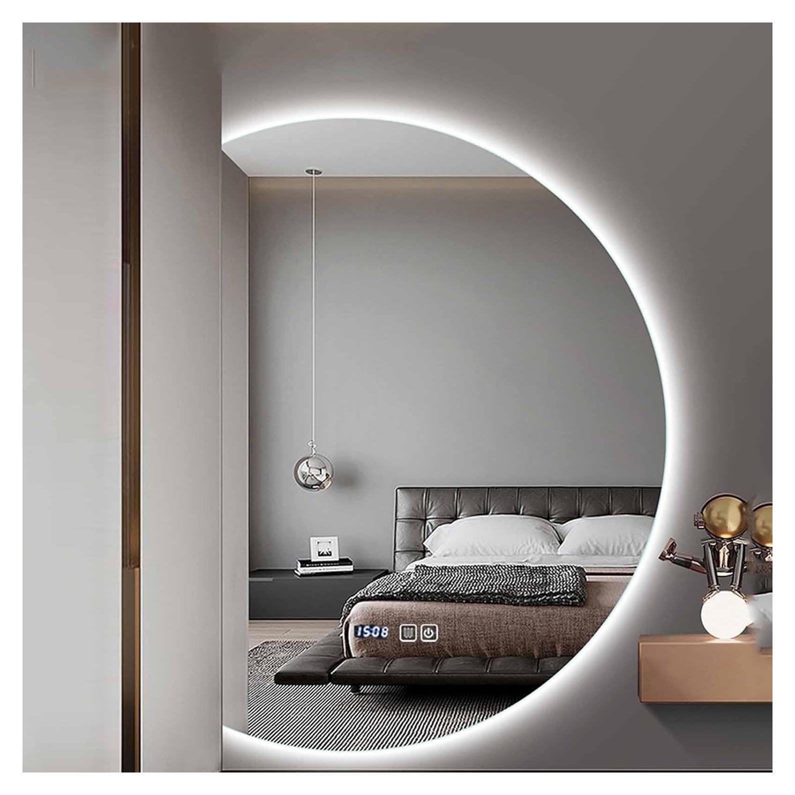 Espejo LED de Baño HLHHDFC Semicircular 100x70cm Anti-vaho