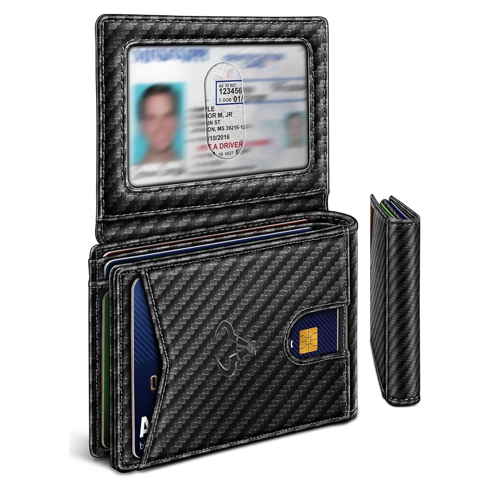 Billetera de Cuero Delgado Bulliant para Hombres con Bloqueo RFID