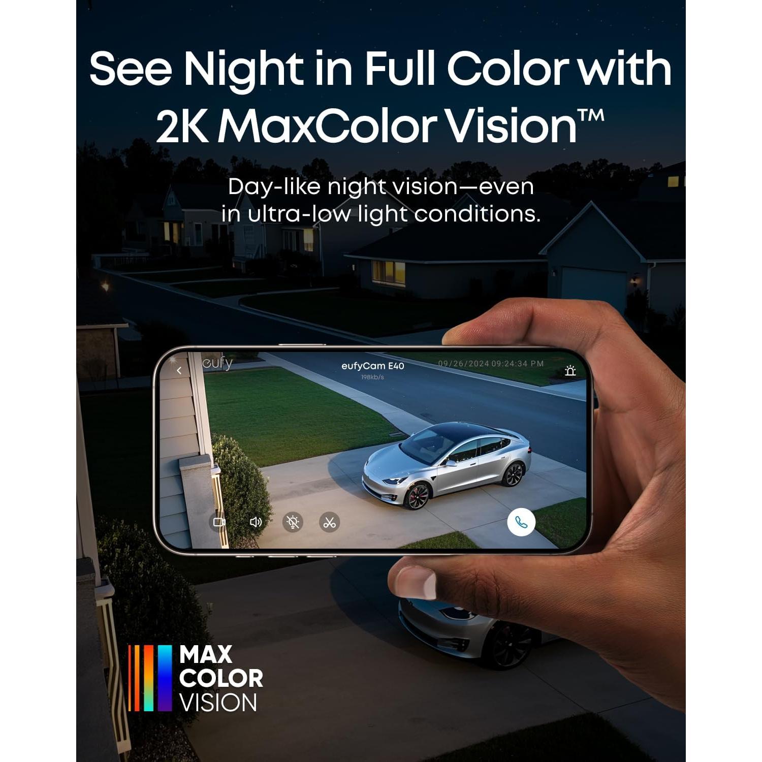 Kit de 2 Cámaras de Seguridad Inalámbricas eufyCam E40 2K