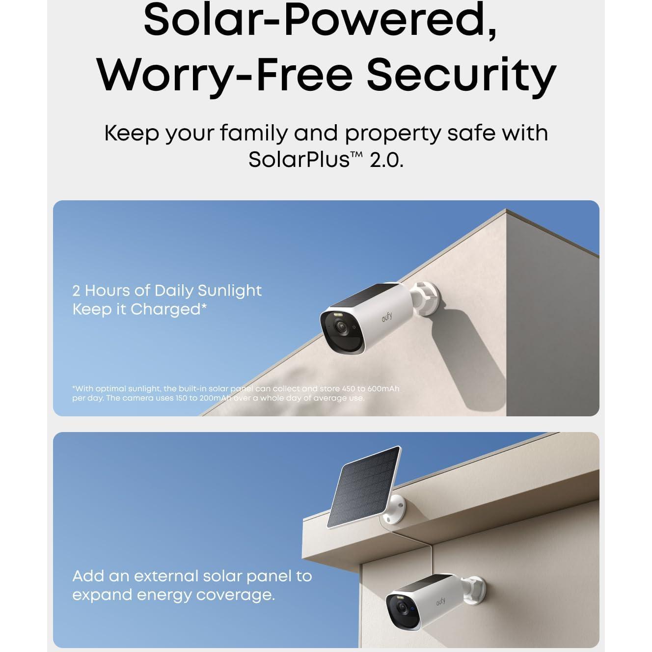 Kit de 2 Cámaras de Seguridad Inalámbricas eufyCam E40 2K