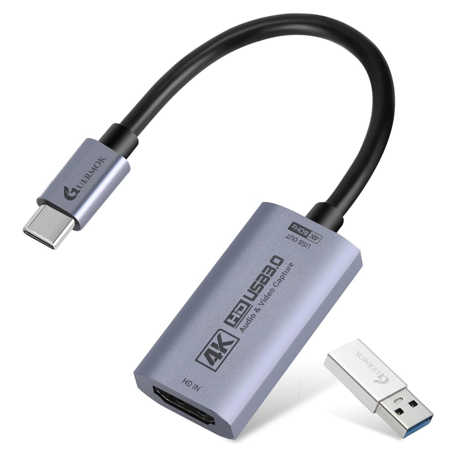 Tarjeta de Captura HDMI 4K Guermok 60FPS USB 3.0 Plata