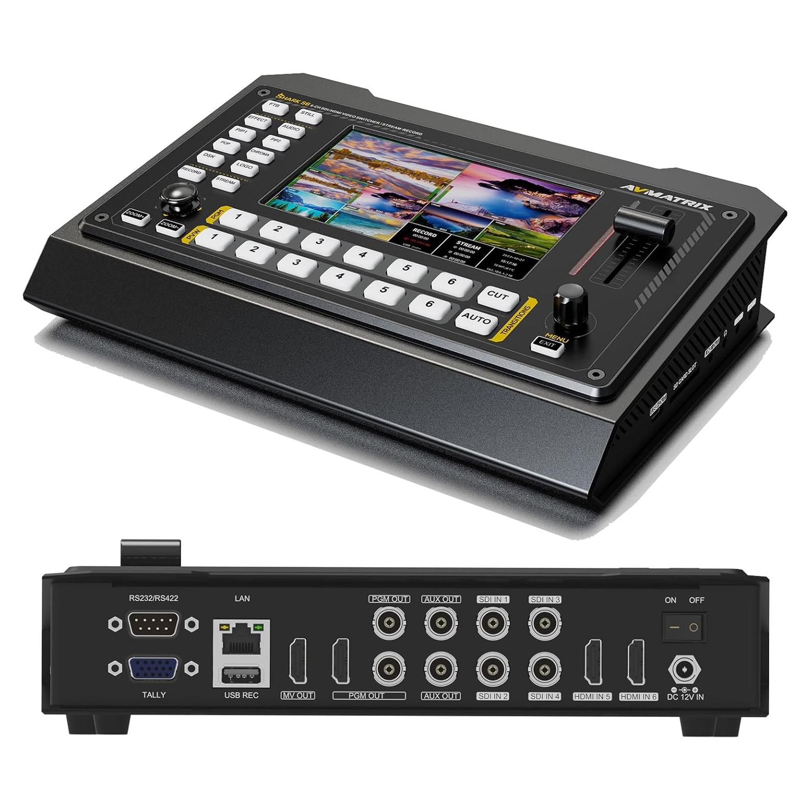 Mezclador de Video AVMATRIX Shark S6 6CH HDMI/SDI 2.44kg