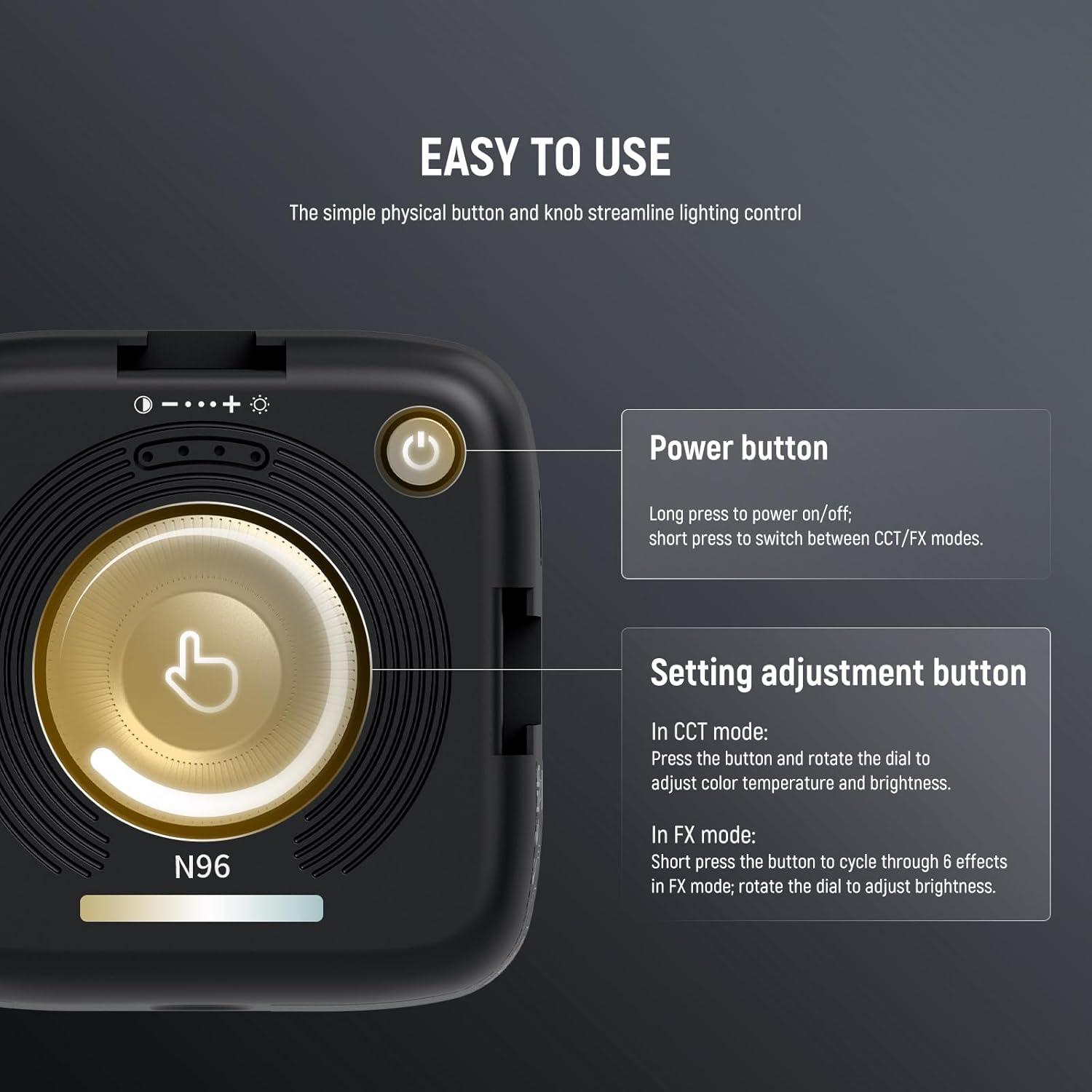 Luz de Cámara LED Neewer N96 Bicolor 96 LEDs 2000mAh