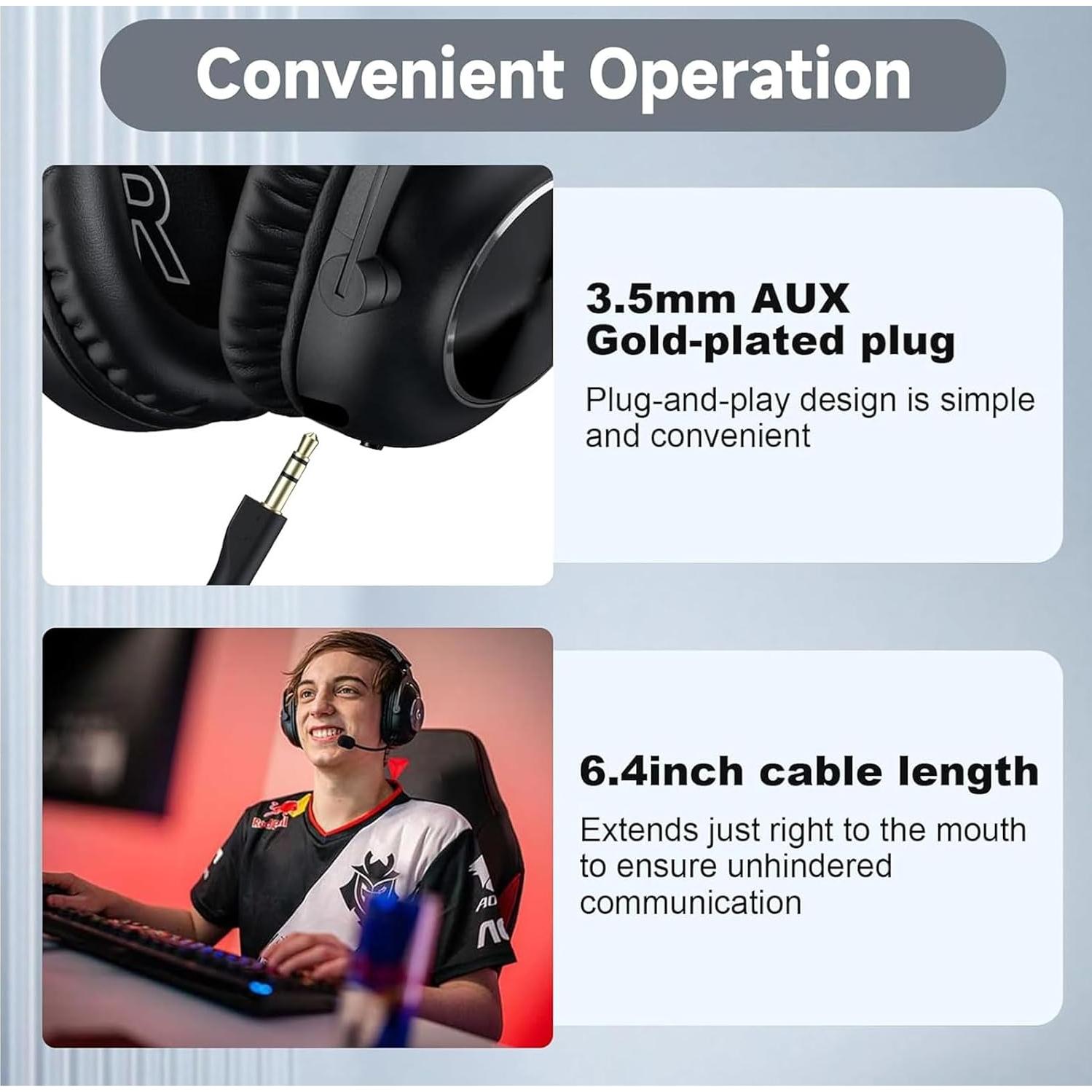 Toxaoii Mic Replacement Compatible with Logitech G PRO X2, G PRO X Wireless, and G Pro Wired Gaming Headsets, 3.5mm Detachable G Pro X Noise Cancelling Microphone Boom for Xbox One, PS4, PS5