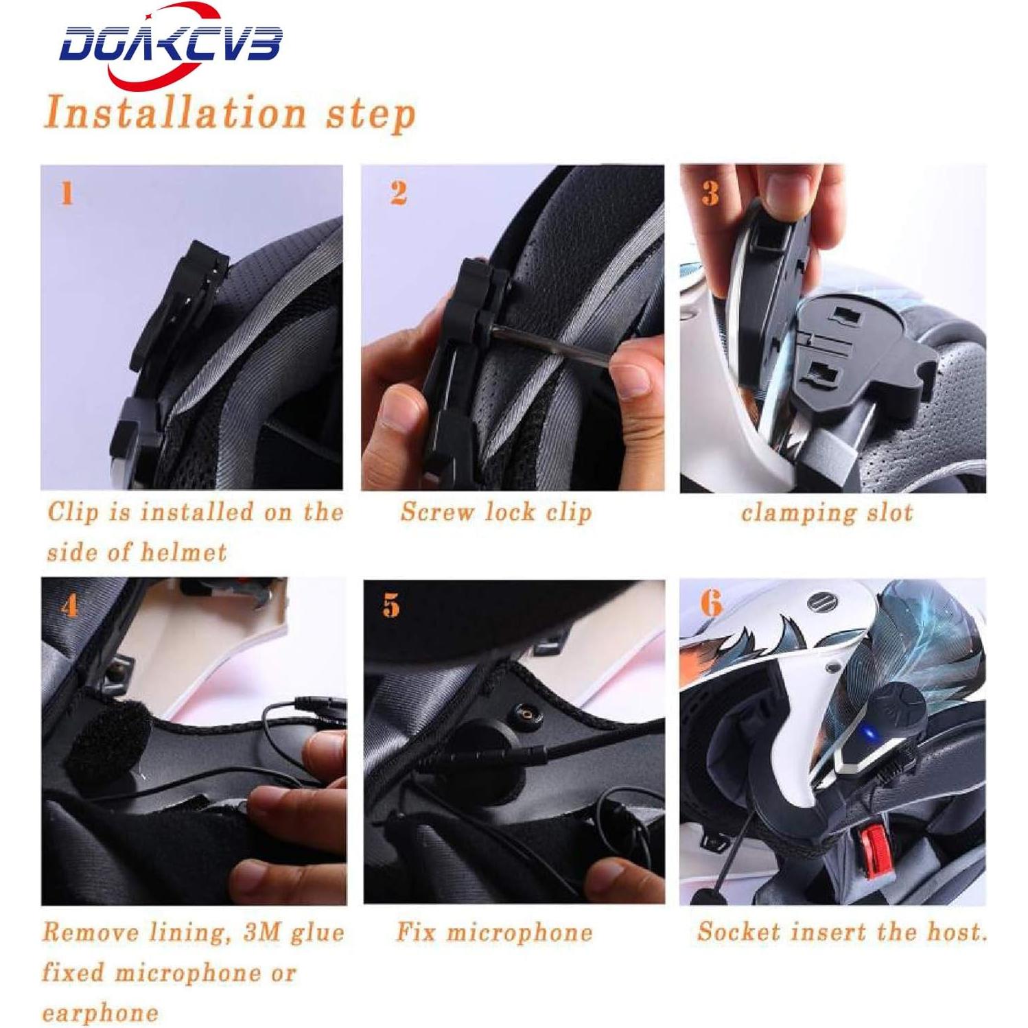 Auricular Bluetooth Dgakcvb BT-S3 Intercomunicador 1000m