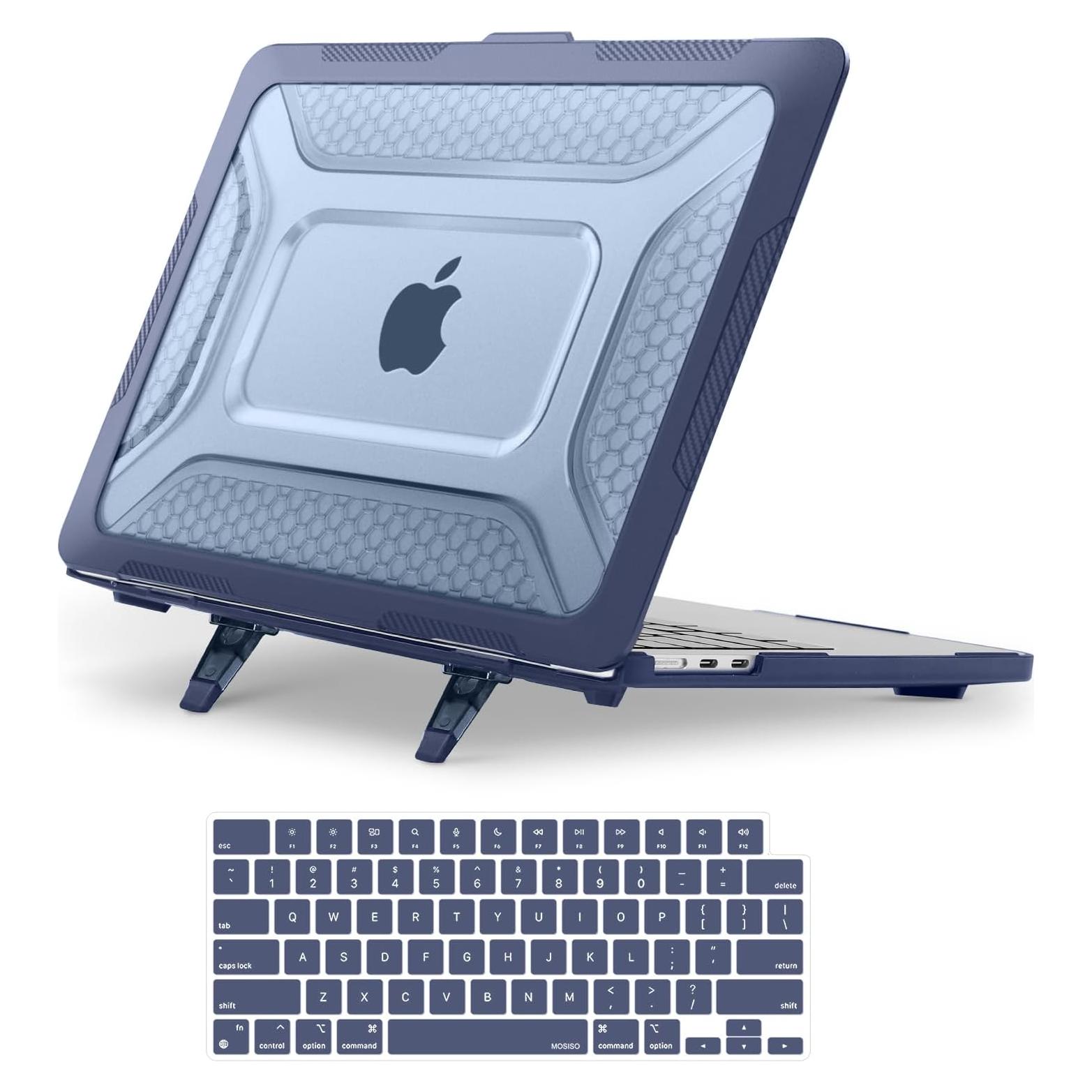 Funda Dura Mosiso para MacBook Air 13.6" M4 M3 M2 Azul