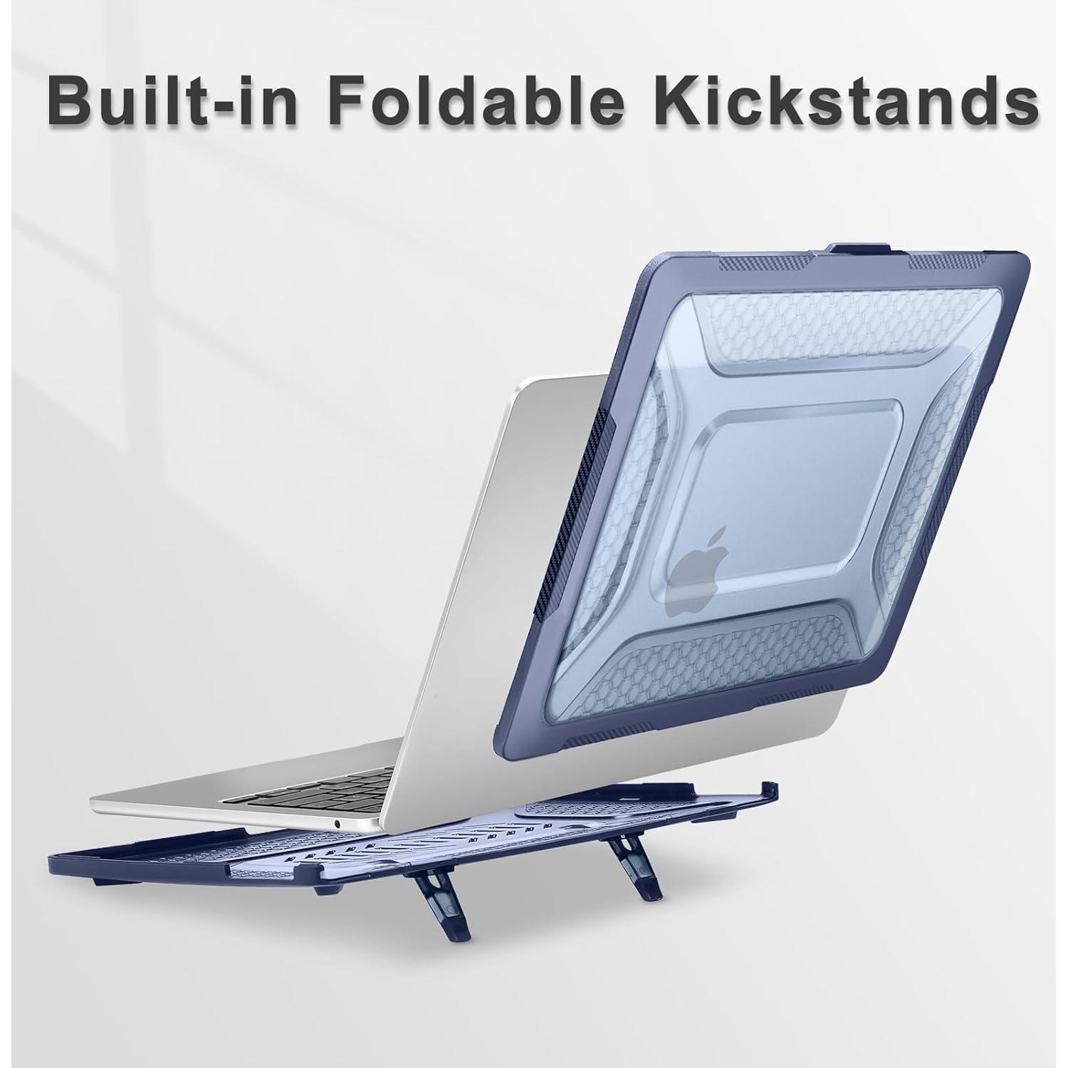 Funda Dura Mosiso para MacBook Air 13.6" M4 M3 M2 Azul