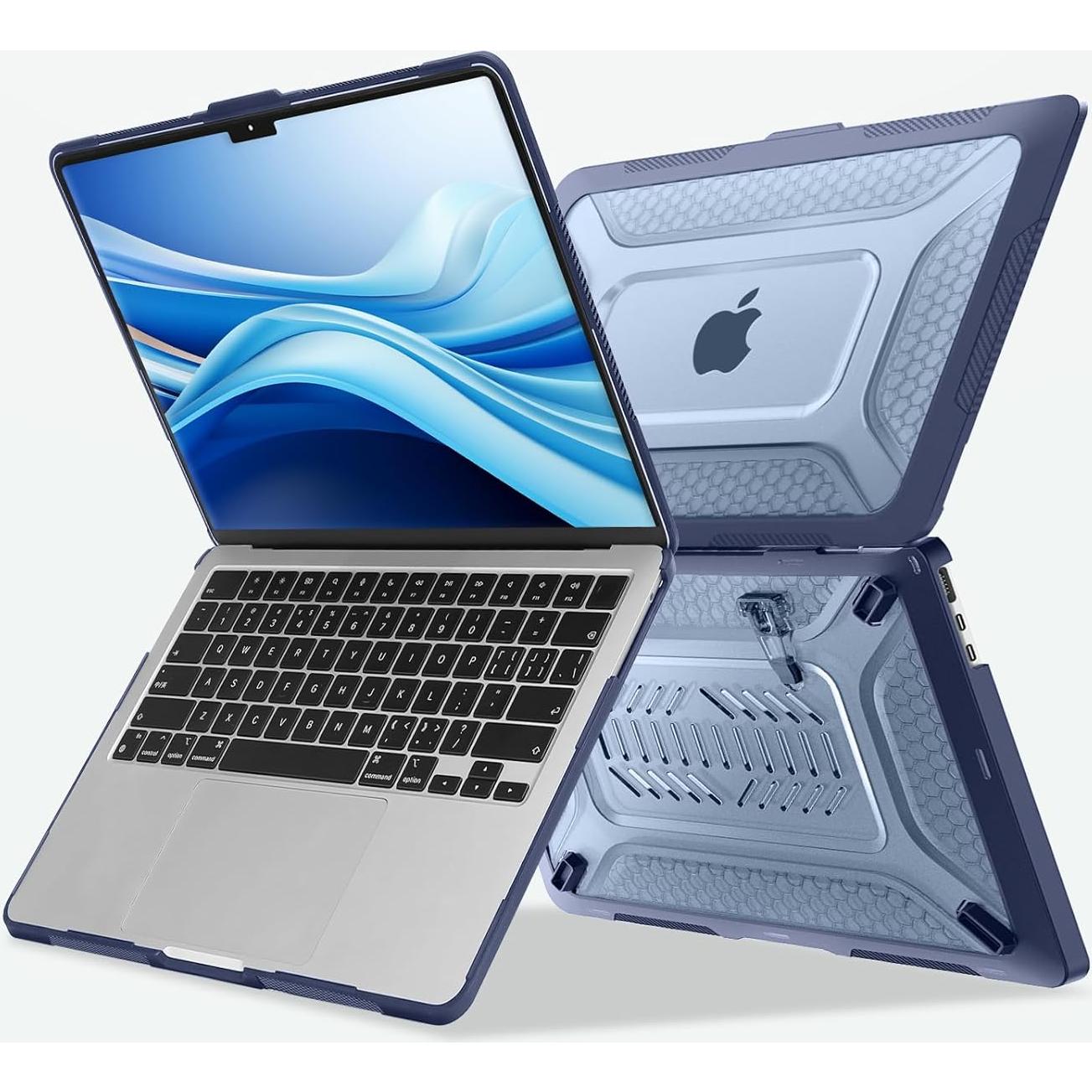 Funda Dura Mosiso para MacBook Air 13.6" M4 M3 M2 Azul