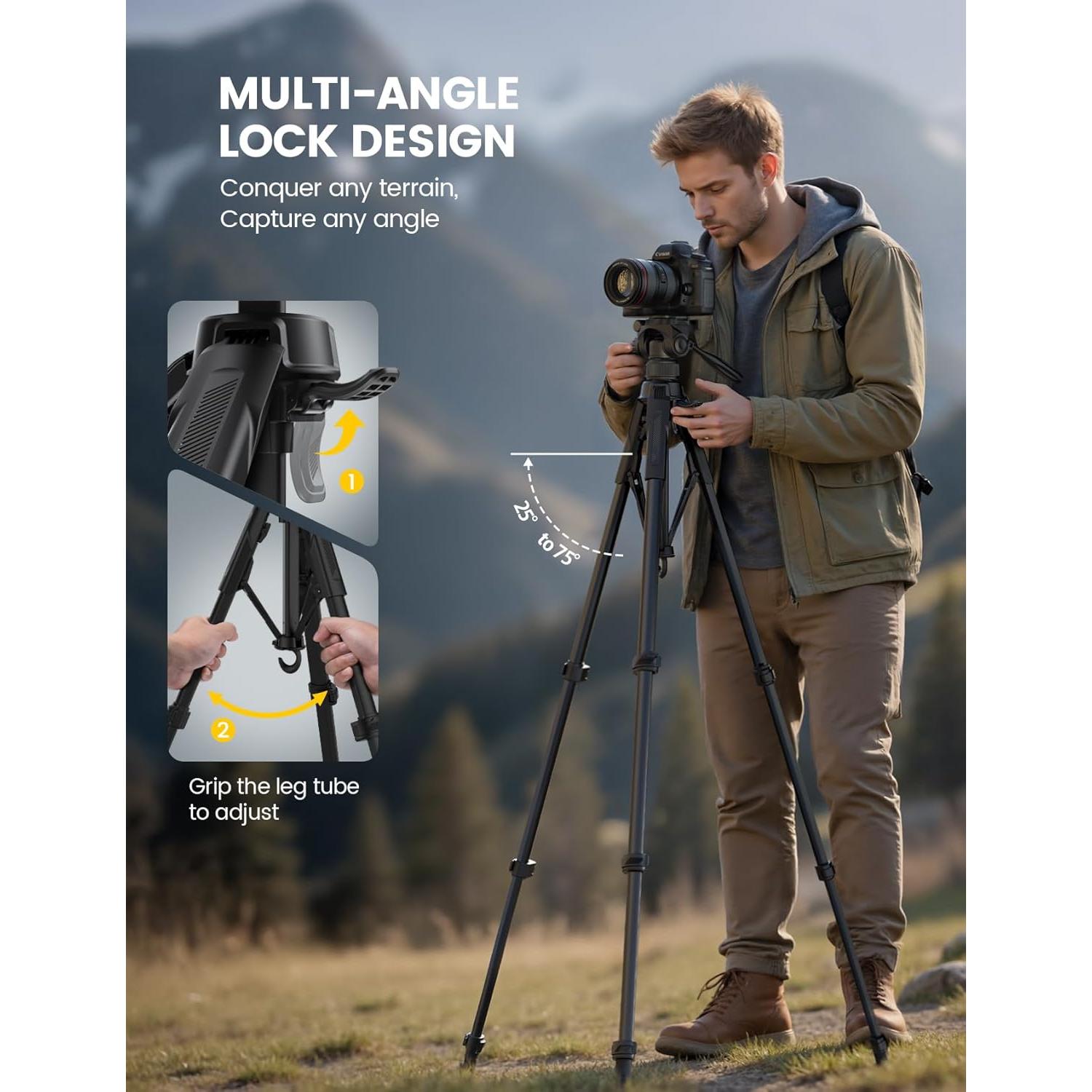 Trípode Lamicall STFC01 para Cámara y Teléfono 7.98 kg 170 cm