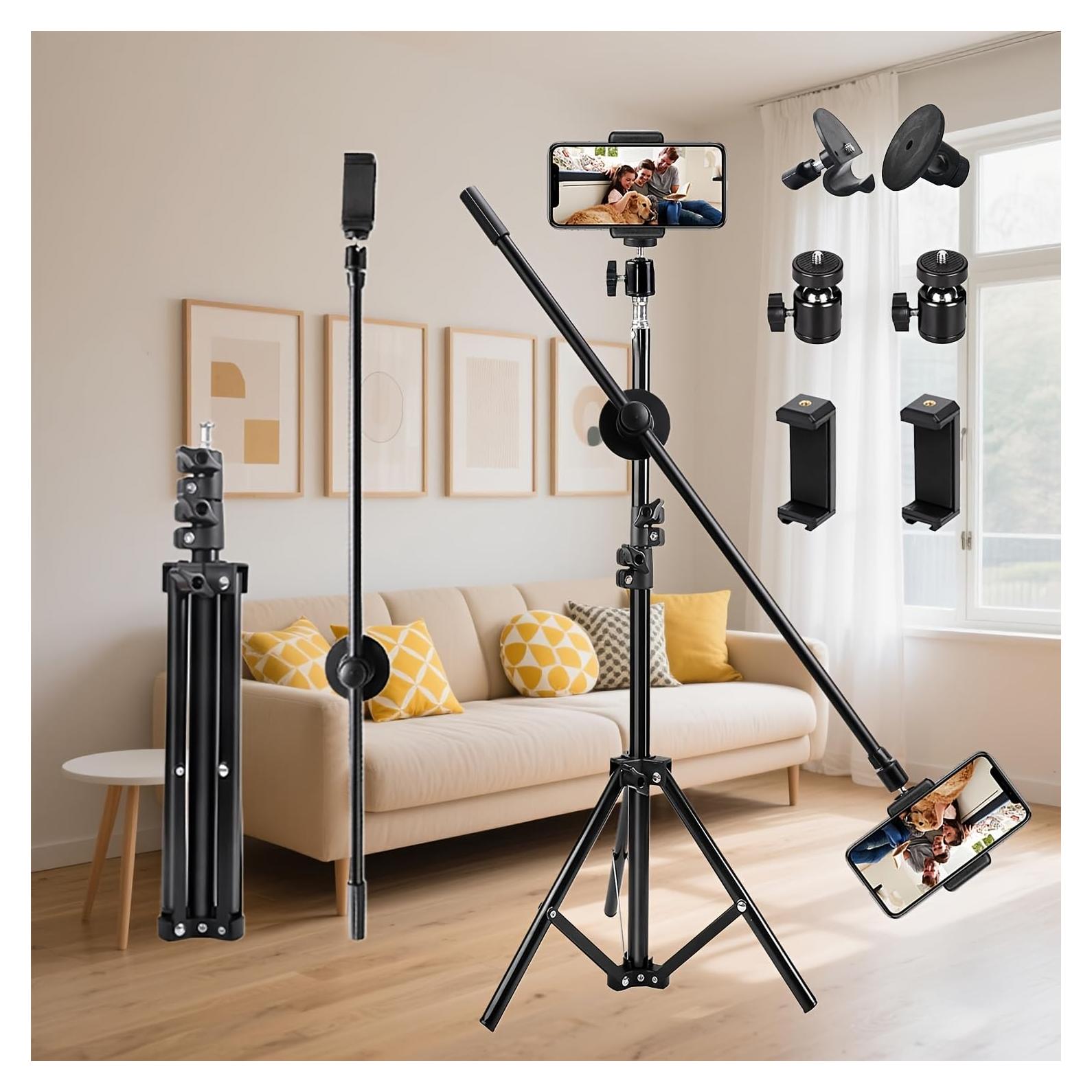Trípode Extensible ZOMEI 132 cm con Luz LED 30 cm para Video