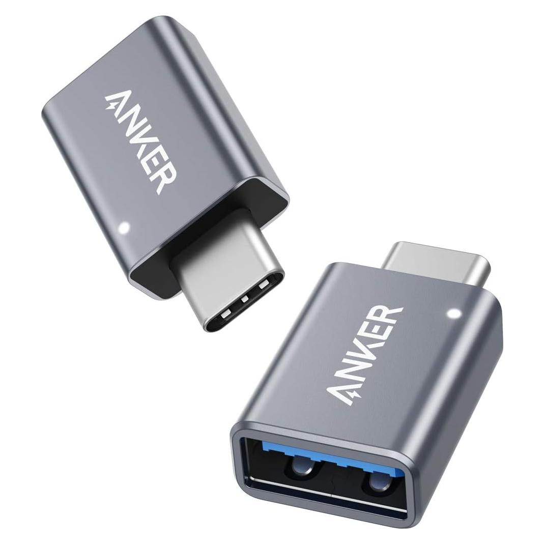 Adaptador USB-C Anker 2 Piezas Alta Velocidad Tipo C a USB 3.0