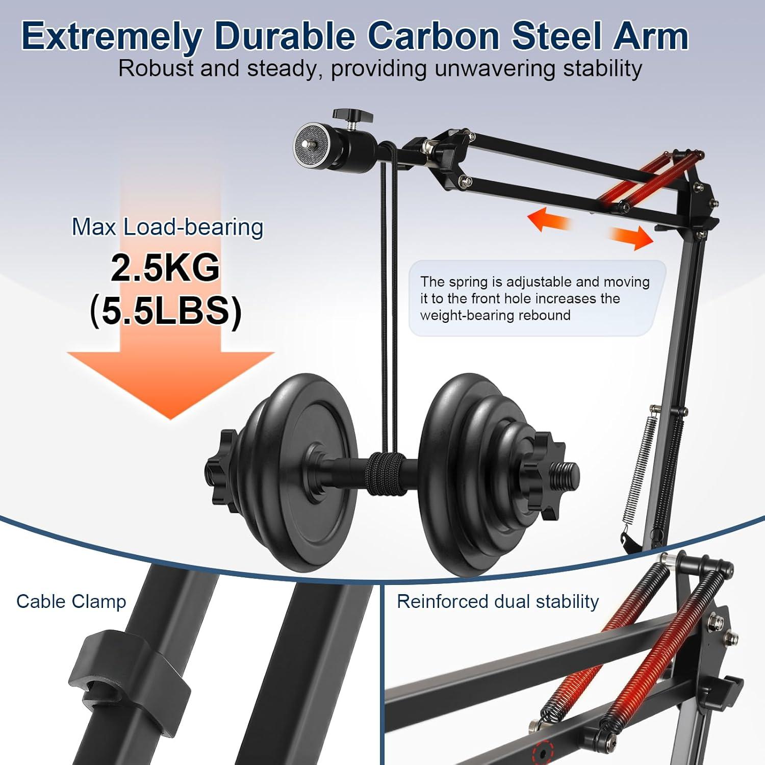 Soporte de Cámara de Escritorio Juttilax con Brazo Ajustable 360°