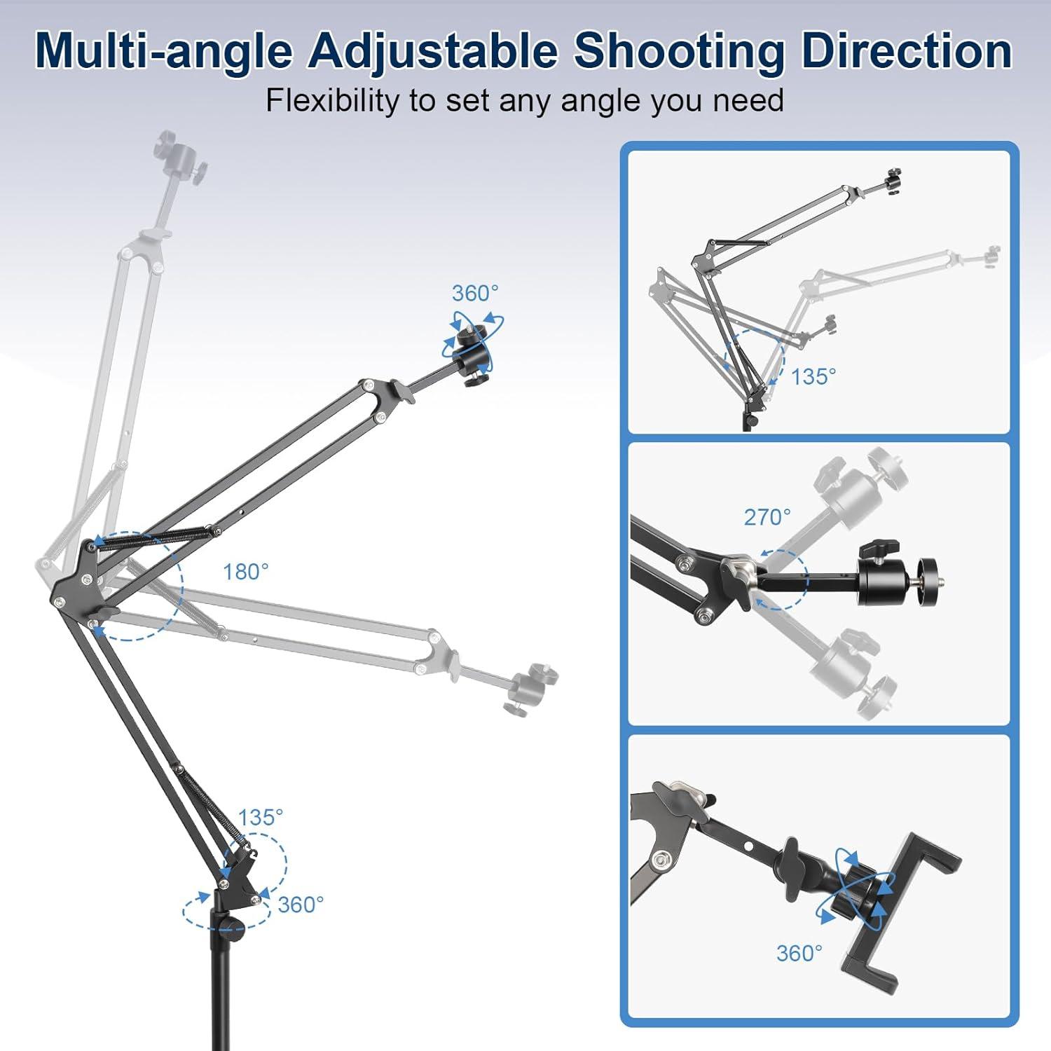 Soporte de Cámara de Escritorio Juttilax con Brazo Ajustable 360°