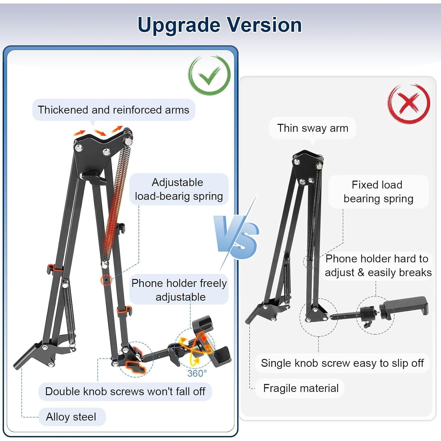 Soporte de Cámara de Escritorio Juttilax con Brazo Ajustable 360°