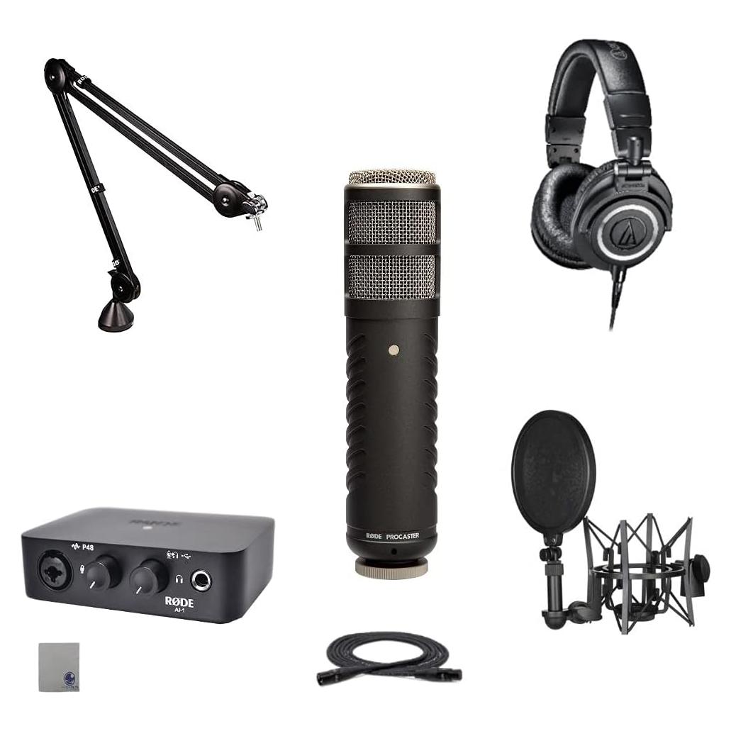 Paquete Podcast Rode Procaster, Interfaz Ai1, Brazo PSA1