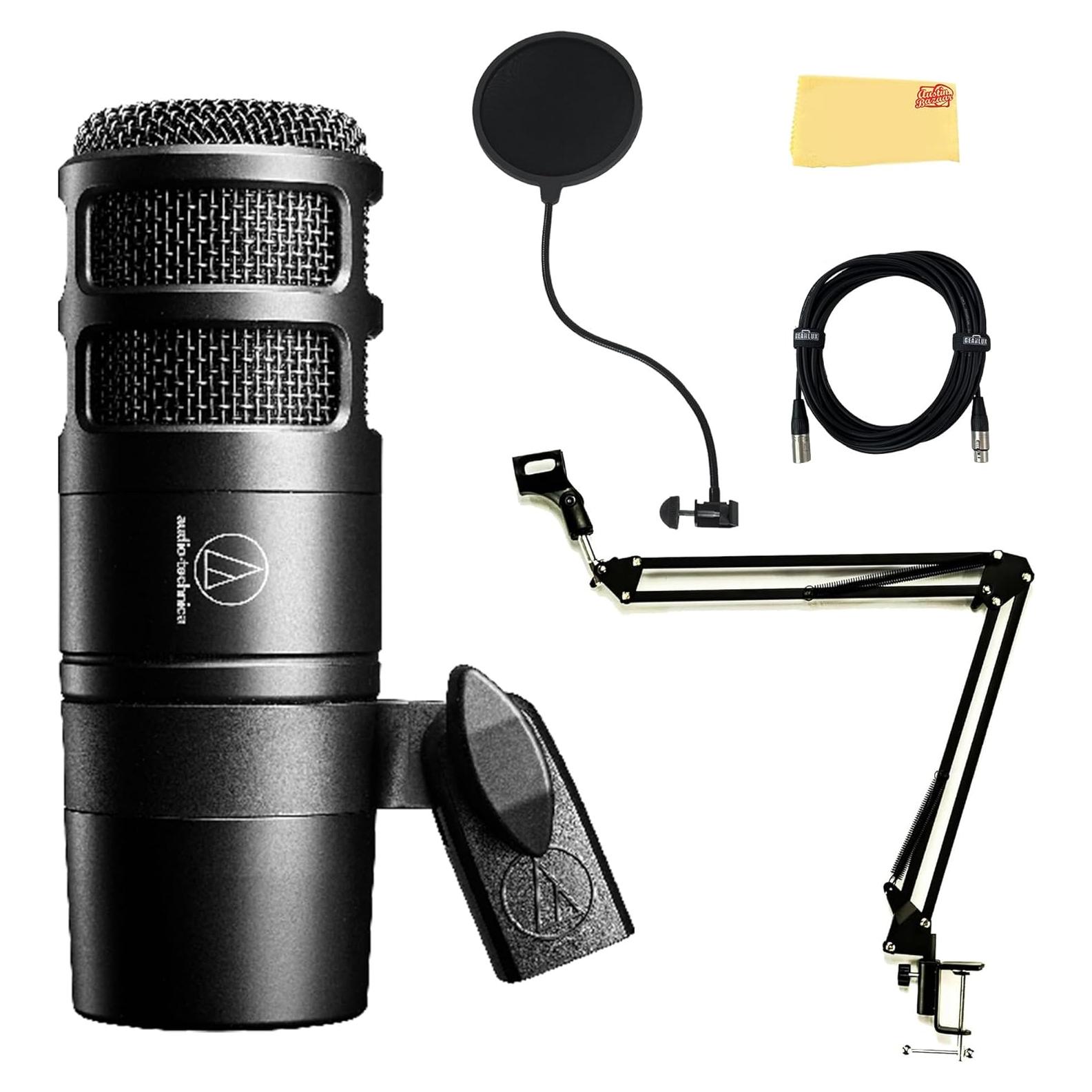 Micrófono Dinámico Hipercardioide Audio-Technica AT2040 con Filtro Antipop y Soporte