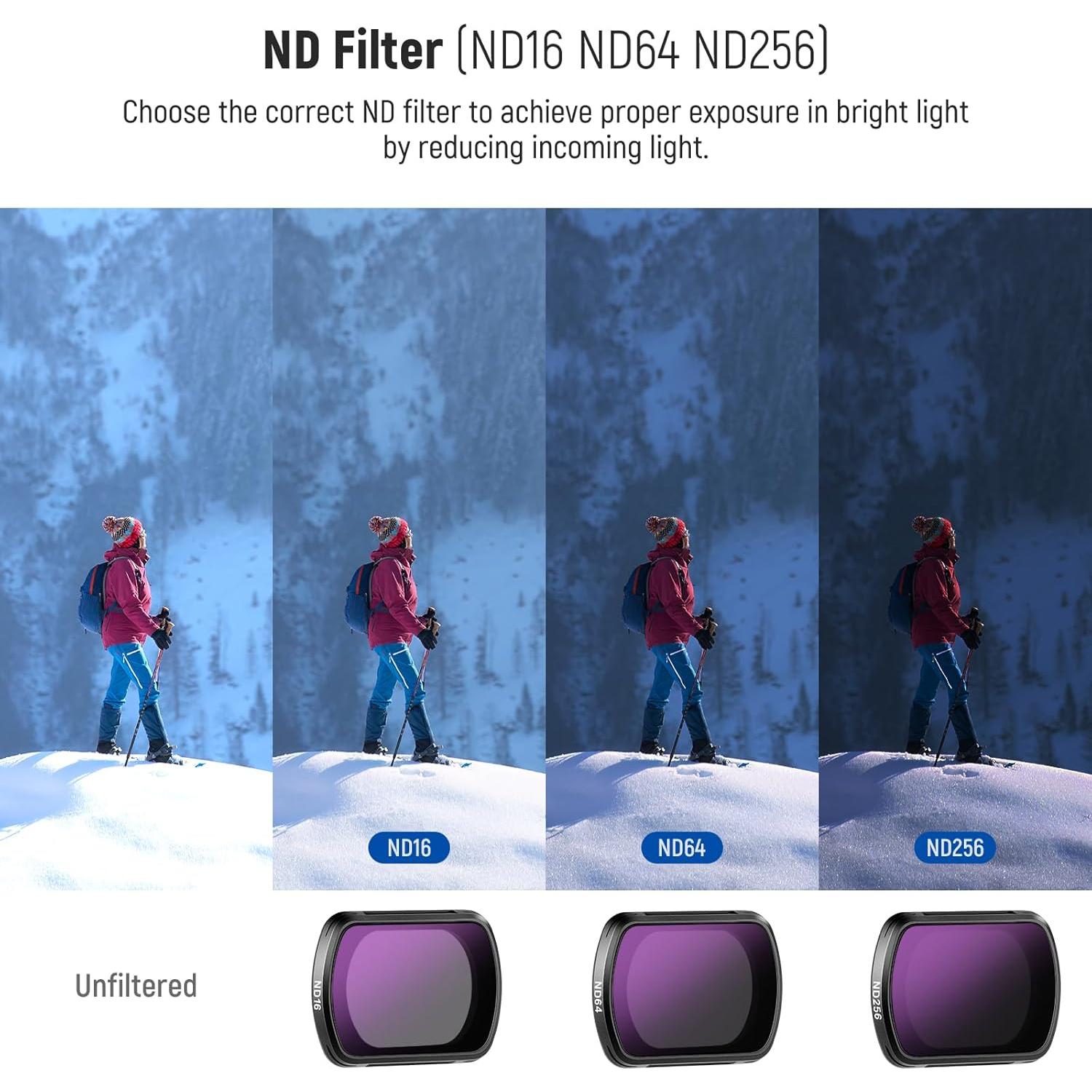 Kit de Filtros ND Magnéticos y Lente Gran Angular NEEWER para DJI OSMO Pocket 3