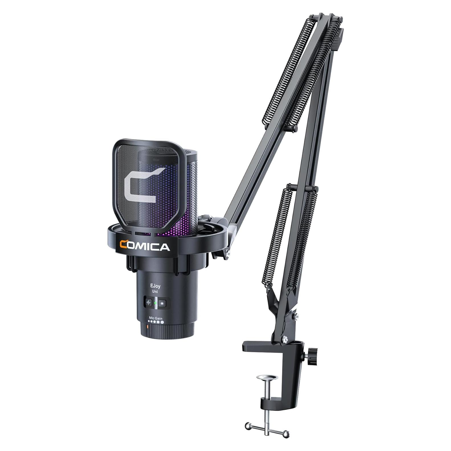 Micrófono USB Comica EJoy Uni para Gaming y Streaming RGB