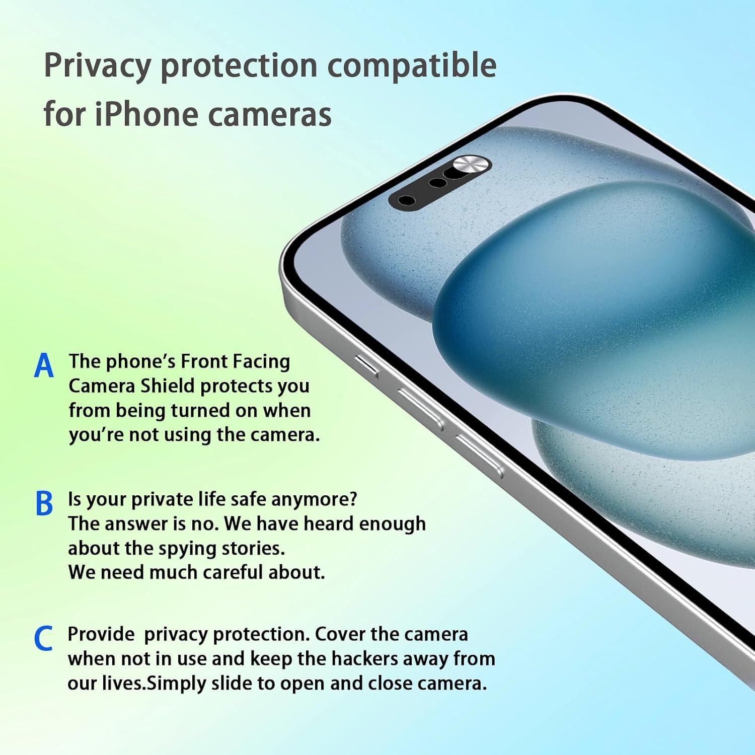 Cubierta de Webcam EYSOFT para iPhone 14/15 - Paquete de 2