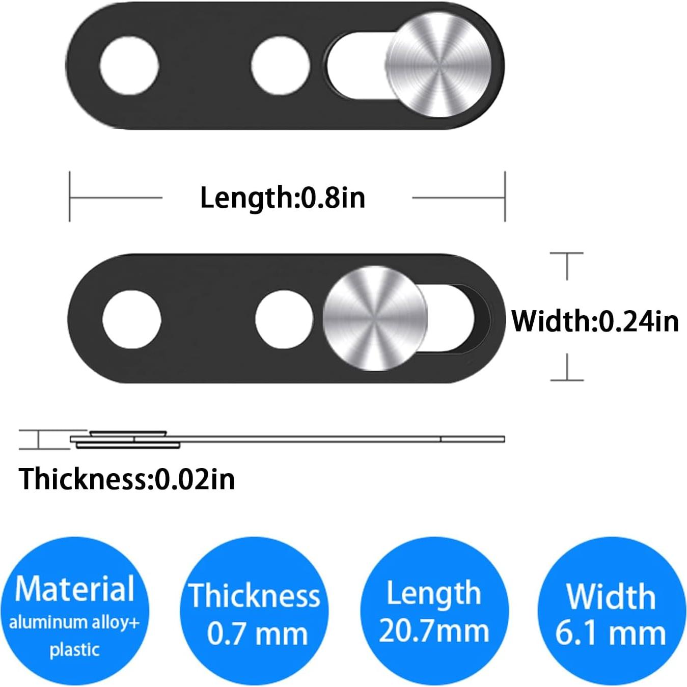 Cubierta de Webcam EYSOFT para iPhone 14/15 - Paquete de 2