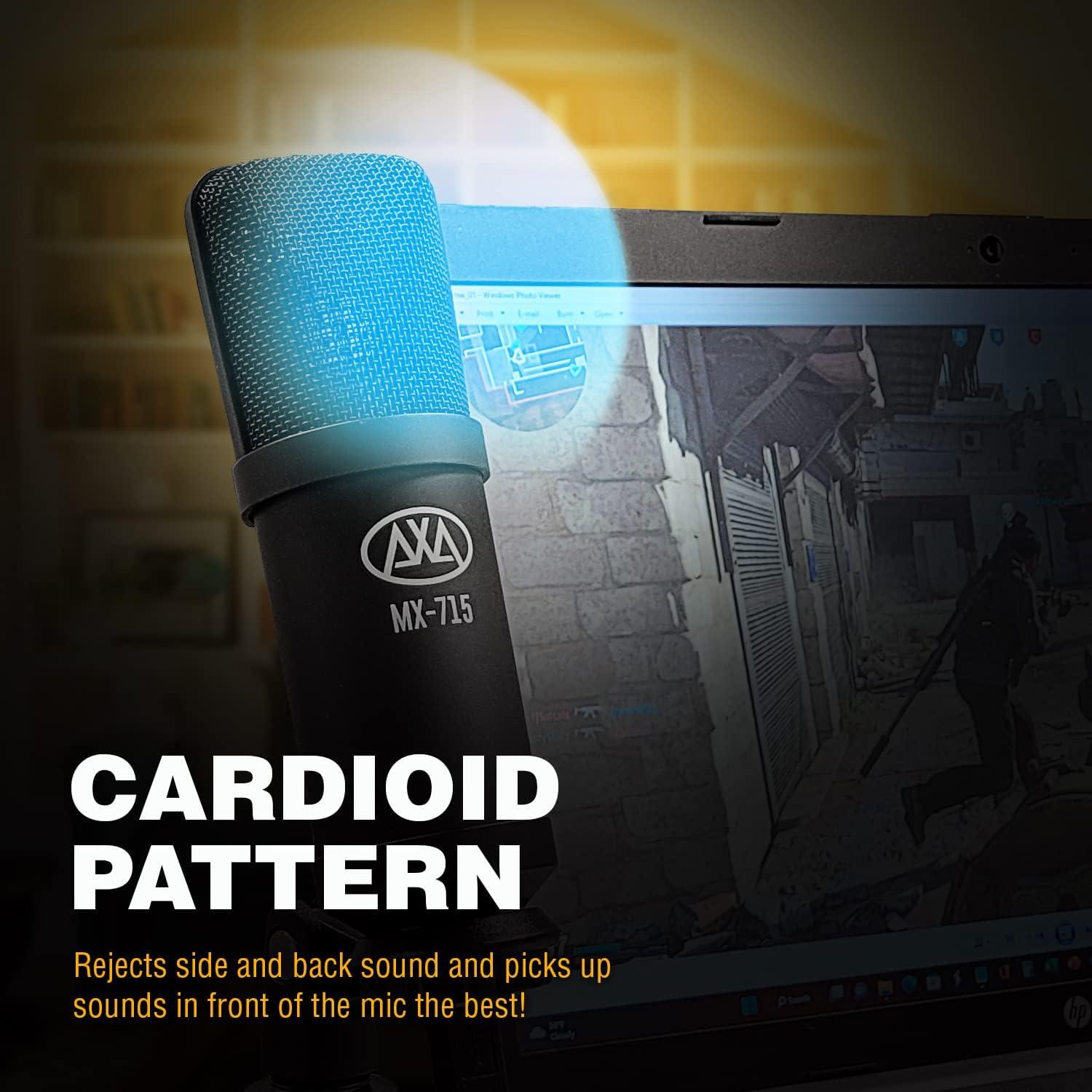 Micrófono Vocal Condensador USB AxcessAbles MX-715 1.68m