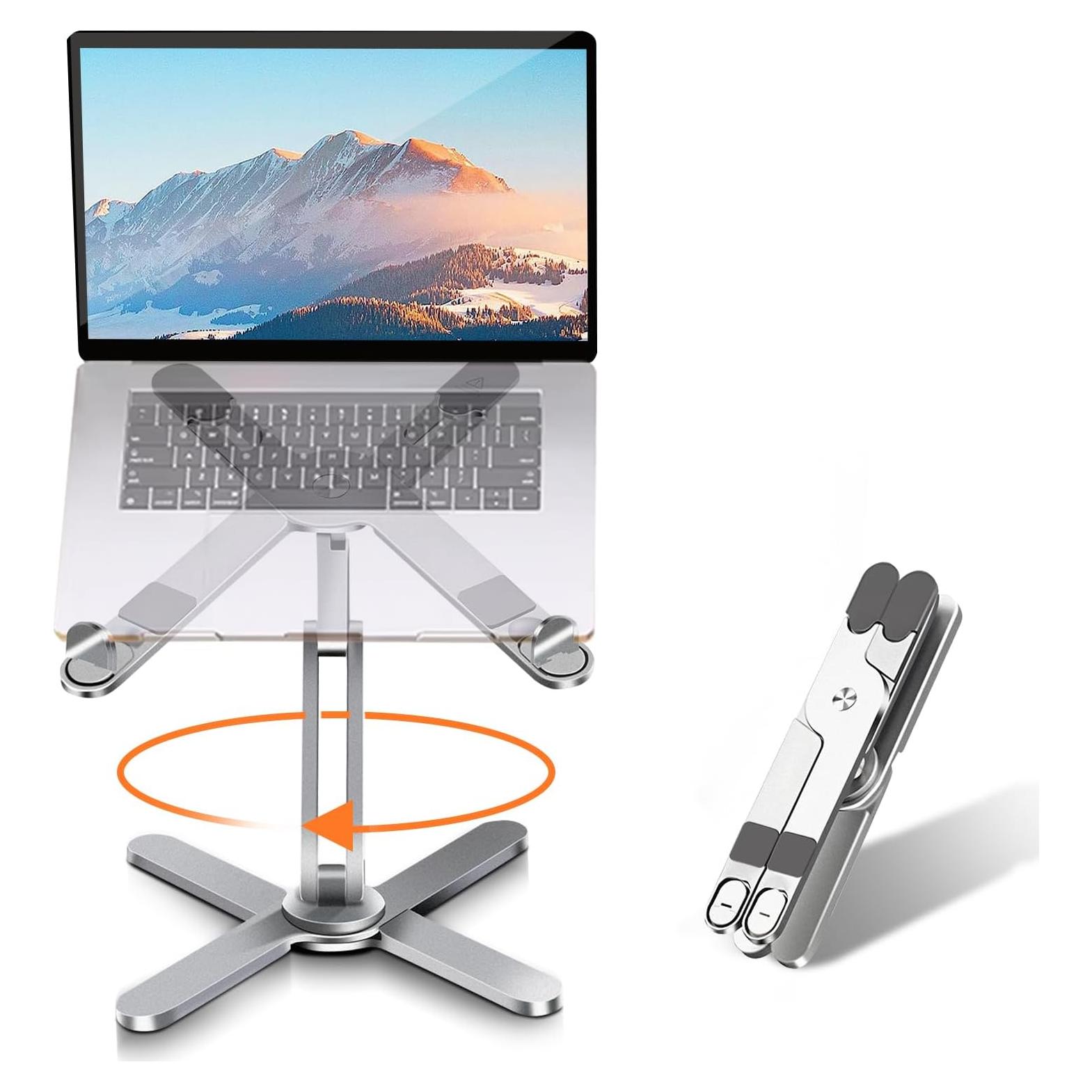 Soporte para Laptop Moallia 360° Plegable Metal Plata