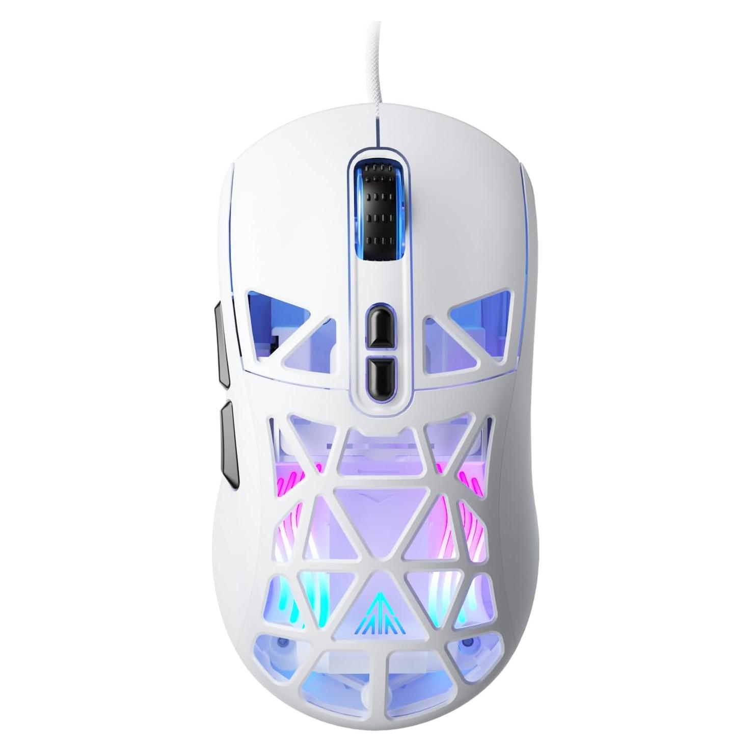 Ratón Gaming SOLAKAKA SM901 RGB 13800DPI Programable Blanco