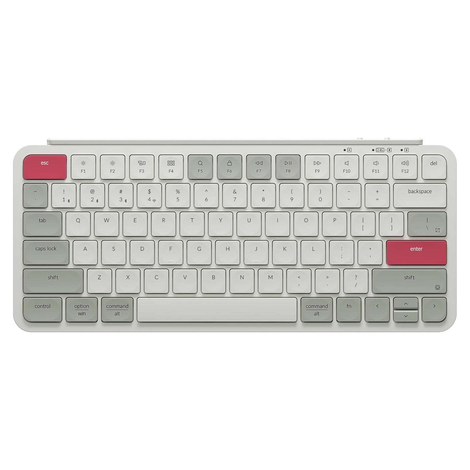 Teclado Inalámbrico Keychron B1 Pro Ultra-Slim Bluetooth 5.2 Rojo