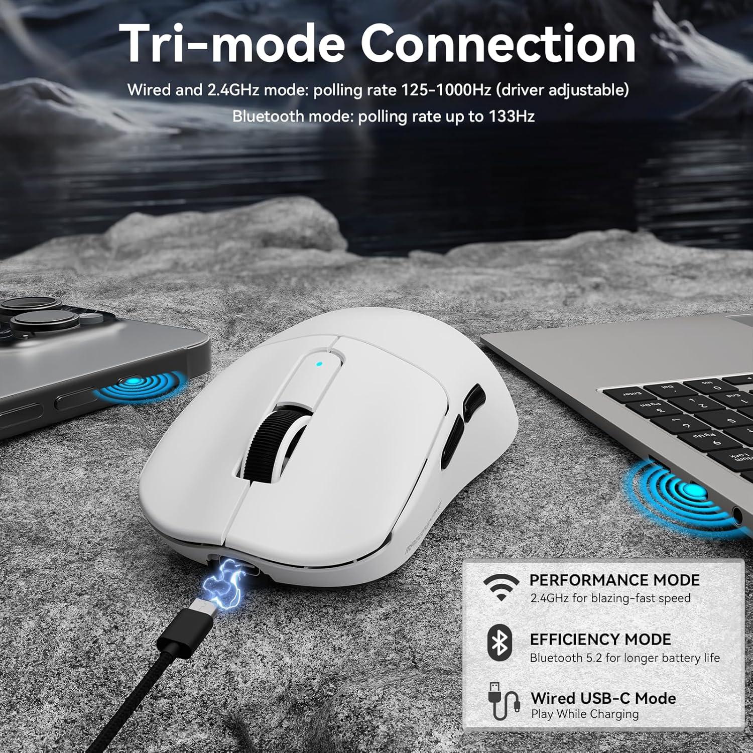 Ratón Gaming Inalámbrico MAMBASNAKE M3 Ultra-Ligero 39g