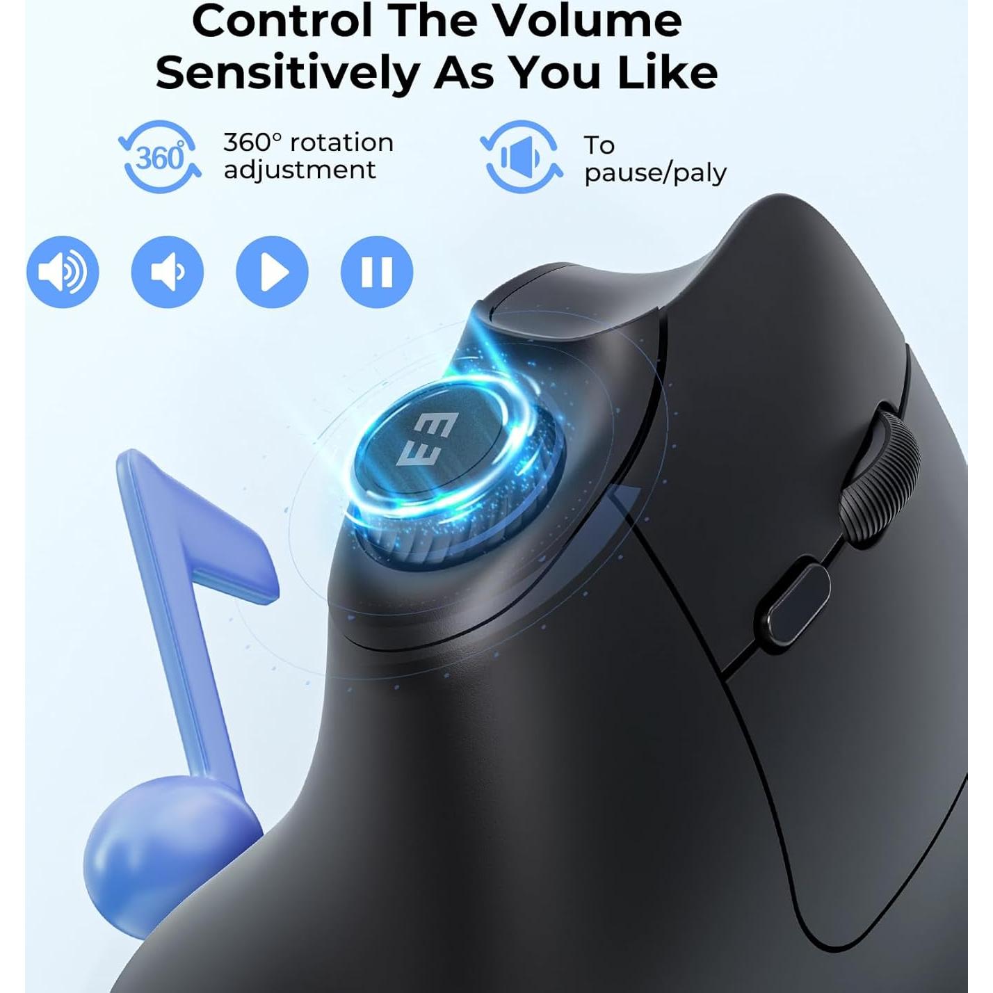 Ratón Ergonómico Seenda MOU-302 Recargable USB/Bluetooth