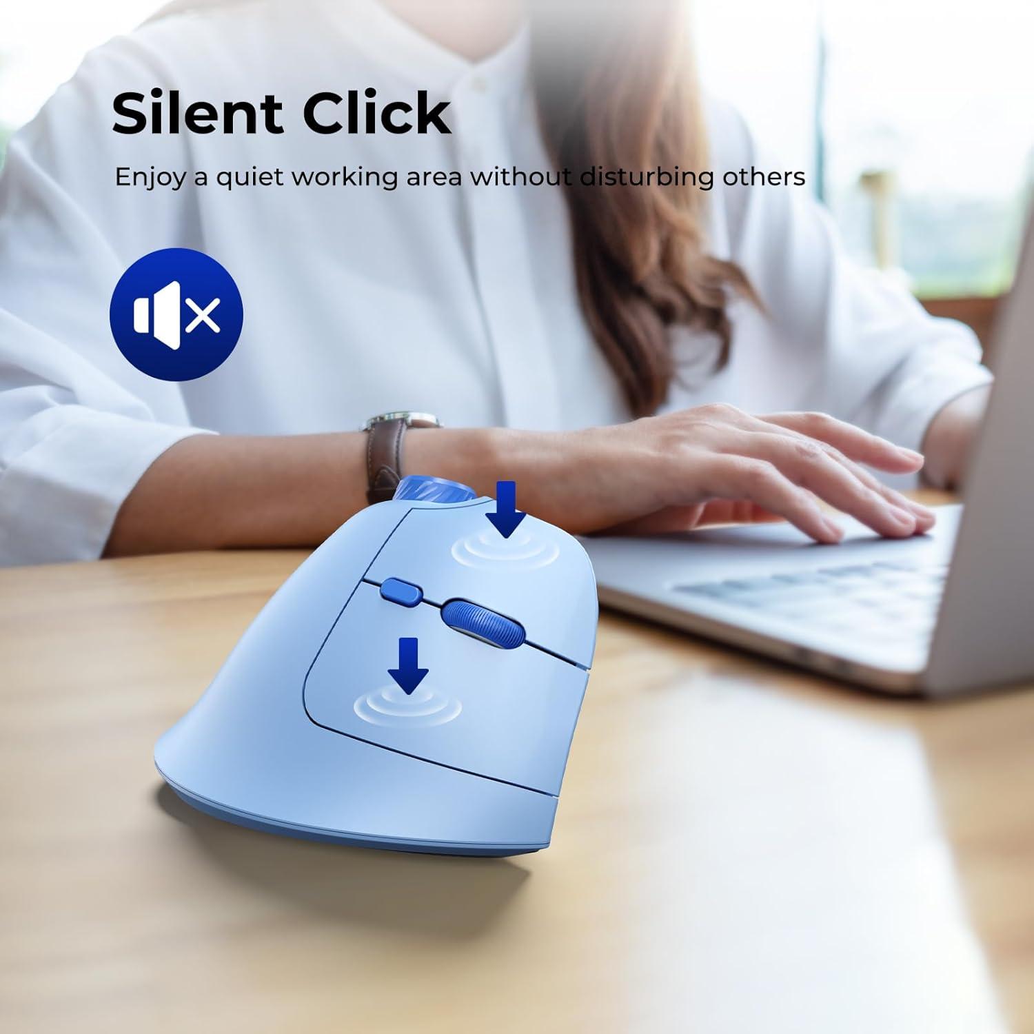 Ratón Ergonómico Seenda MOU-302 Recargable USB/Bluetooth