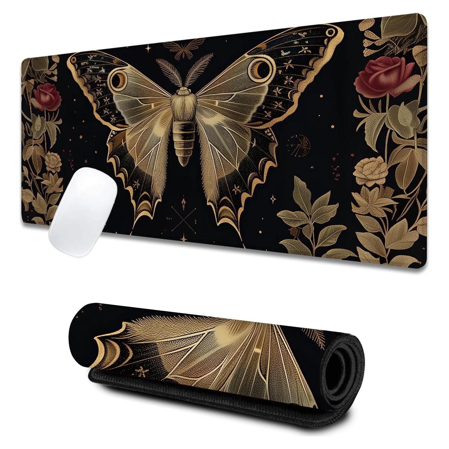 Alfombrilla de Ratón Grande VODRM Moth 80x30cm Antideslizante