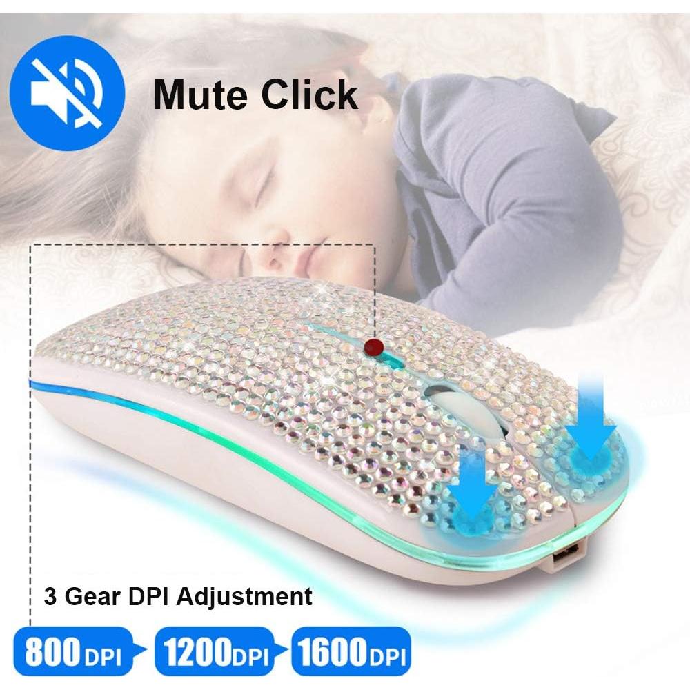 Ratón Inalámbrico Bluetooth Attoe AUB08S391WXL Blanco Recargable