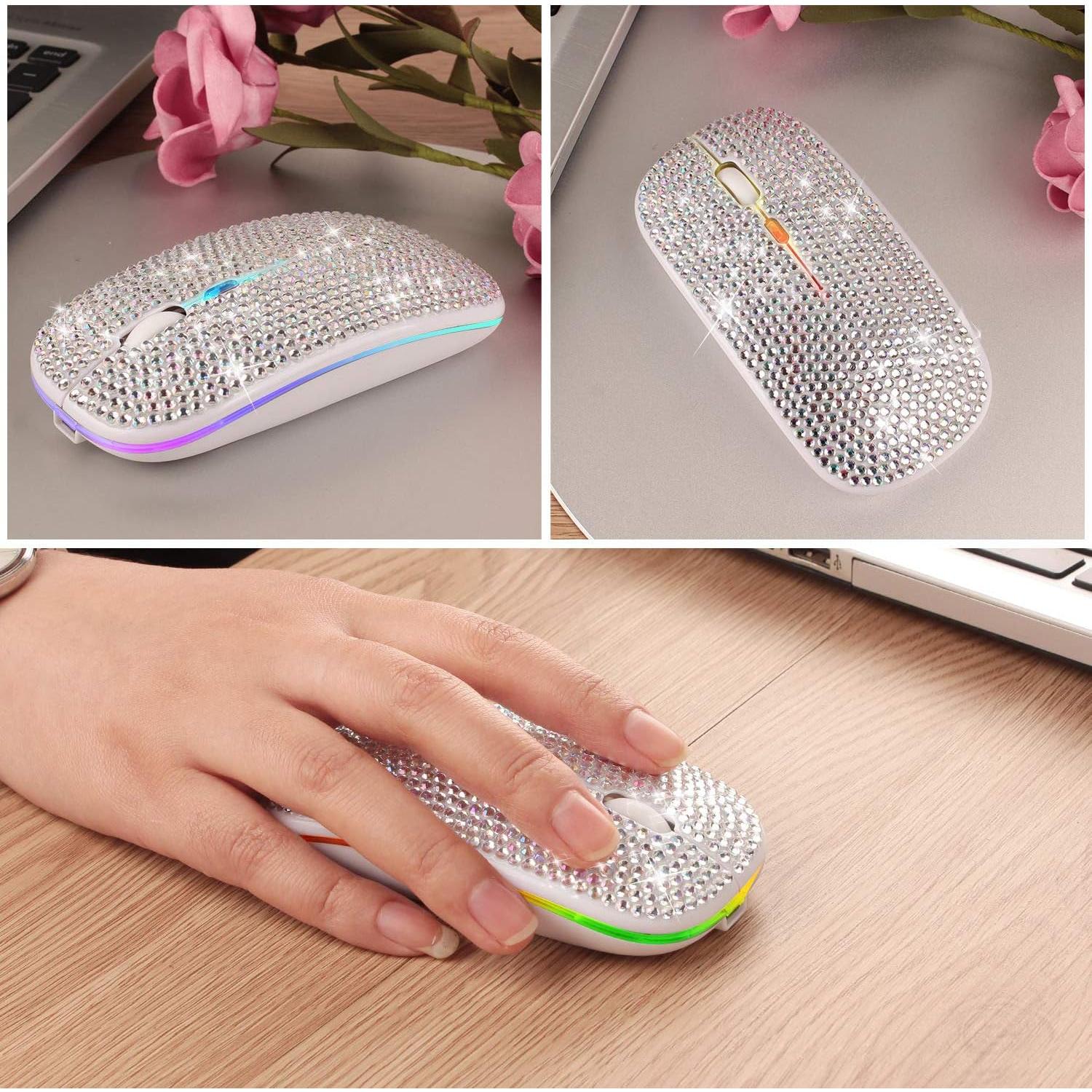 Ratón Inalámbrico Bluetooth Attoe AUB08S391WXL Blanco Recargable