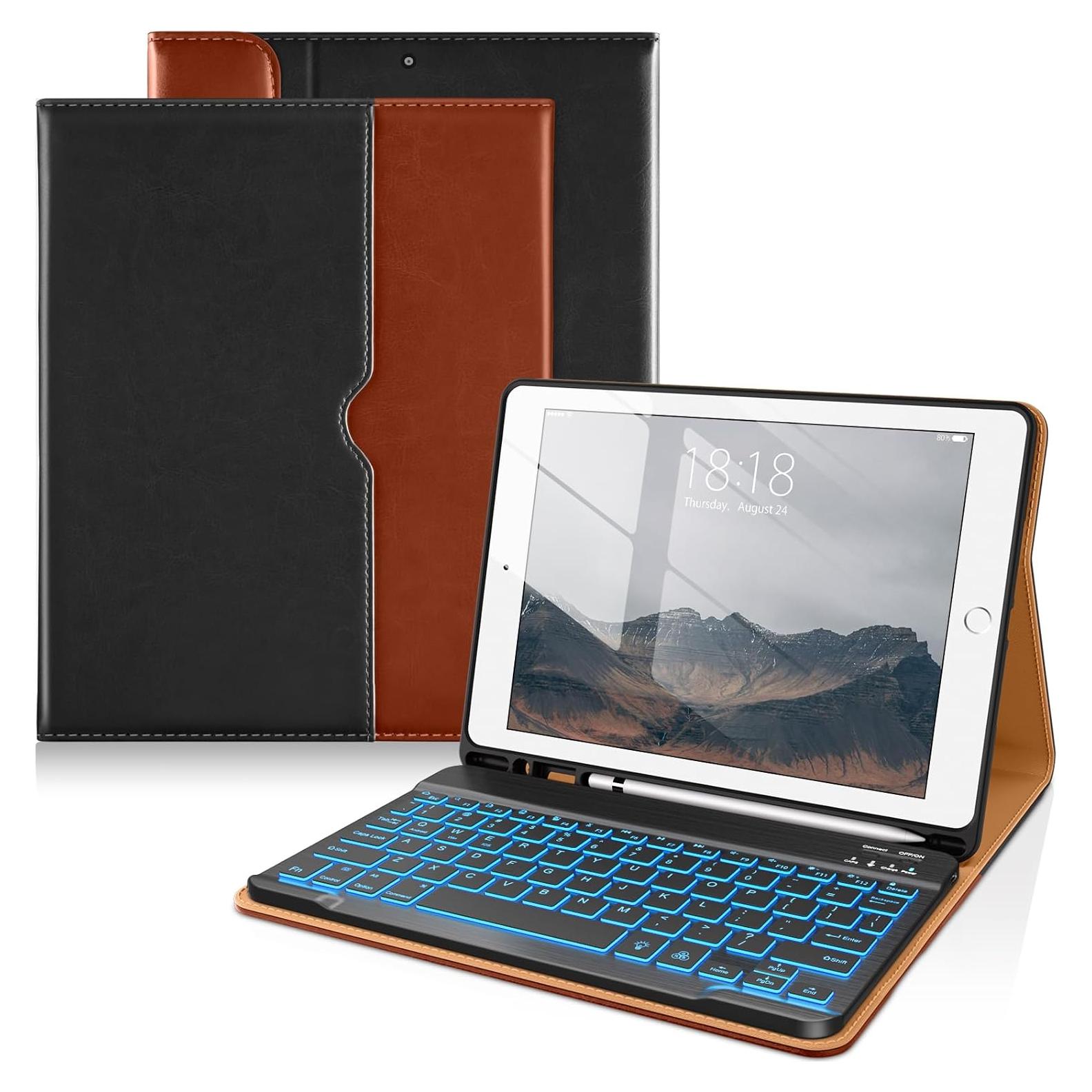 Funda con Teclado Inalámbrico DTTO para iPad 9na/8va/7ma Gen