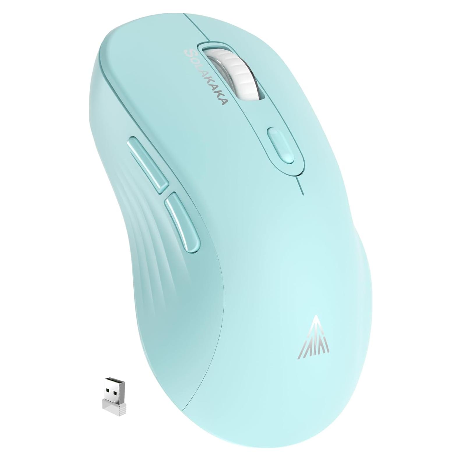 Ratón Inalámbrico Silencioso SOLAKAKA SM66 Verde DPI 4800