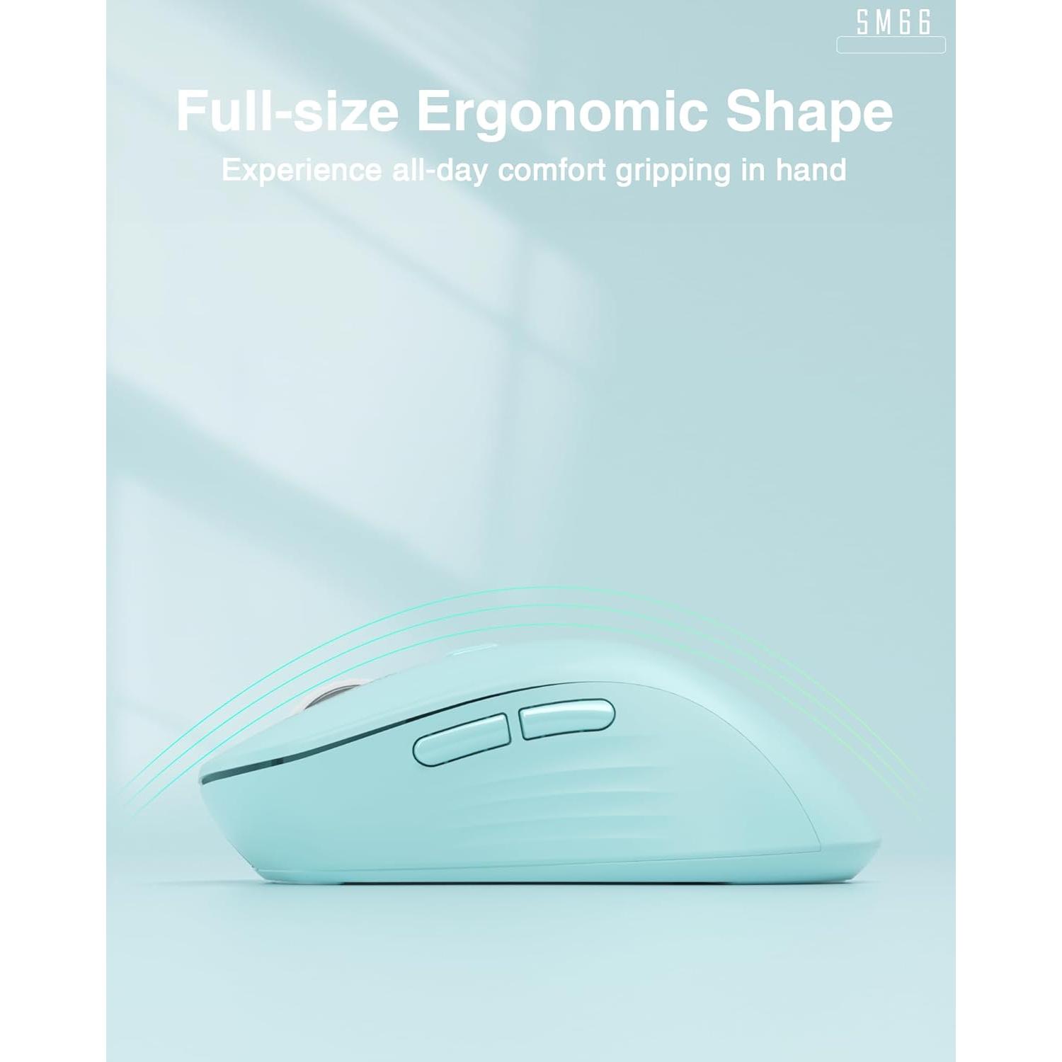 Ratón Inalámbrico Silencioso SOLAKAKA SM66 Verde DPI 4800