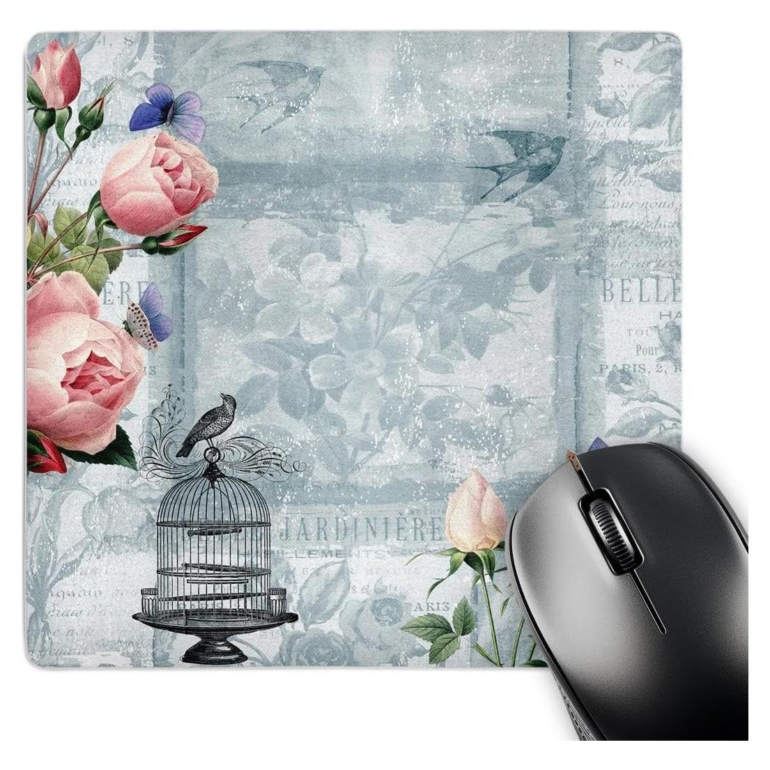 Alfombrilla de Ratón 3dRose Floral Vintage 20.32x20.32cm