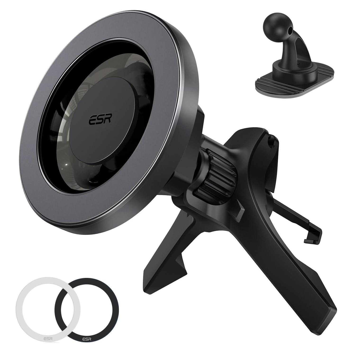 Soporte para coche ESR MagSafe negro para smartphones