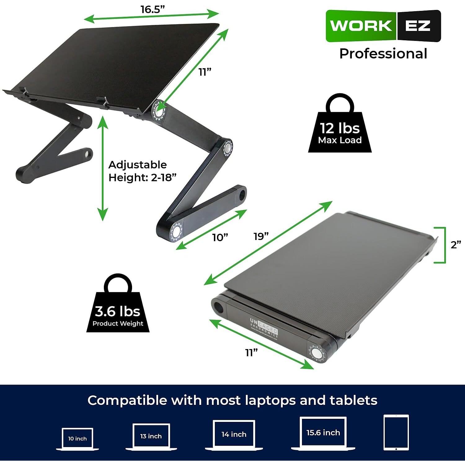 Soporte de Laptop Ajustable Uncaged Ergonomics - Negro