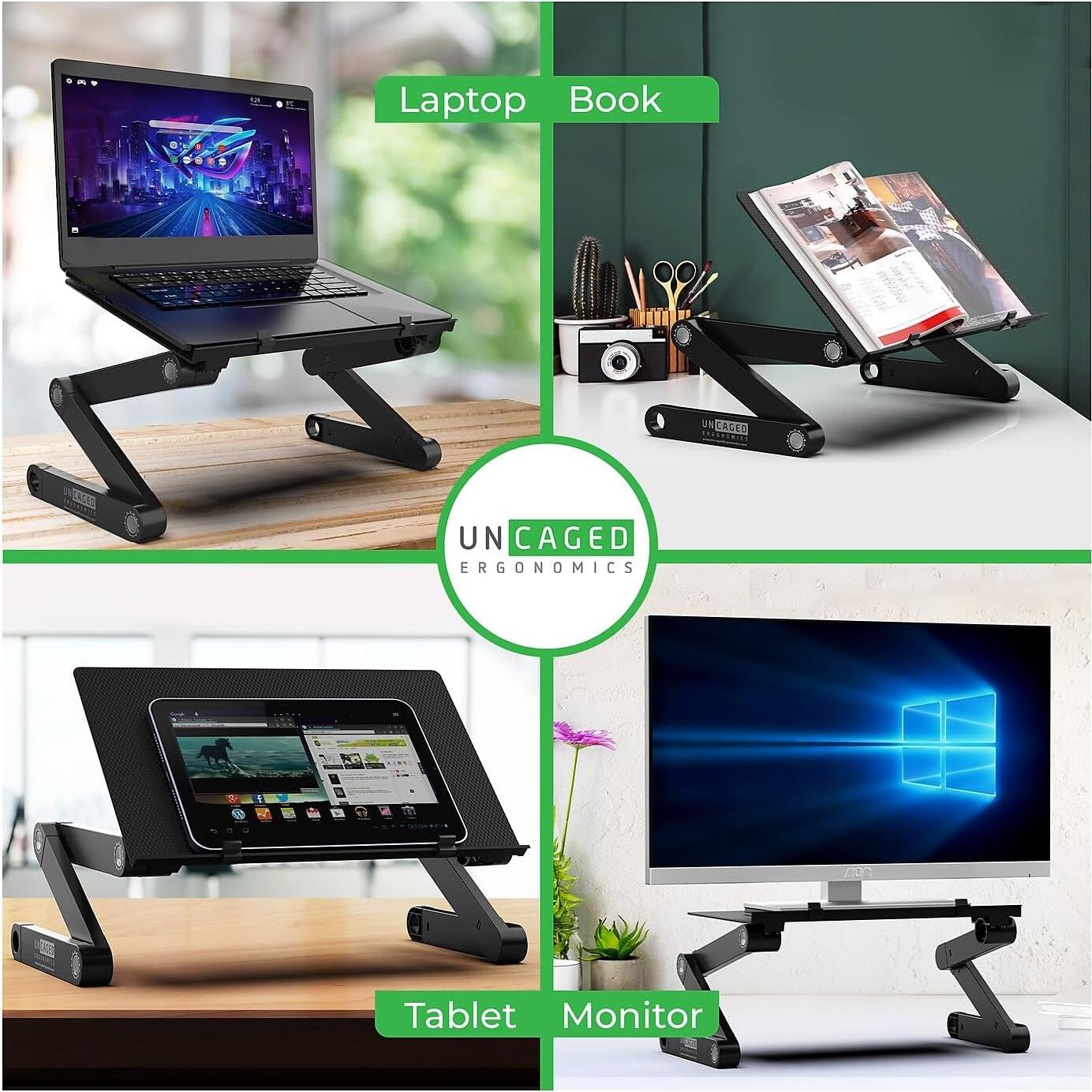 Soporte de Laptop Ajustable Uncaged Ergonomics - Negro