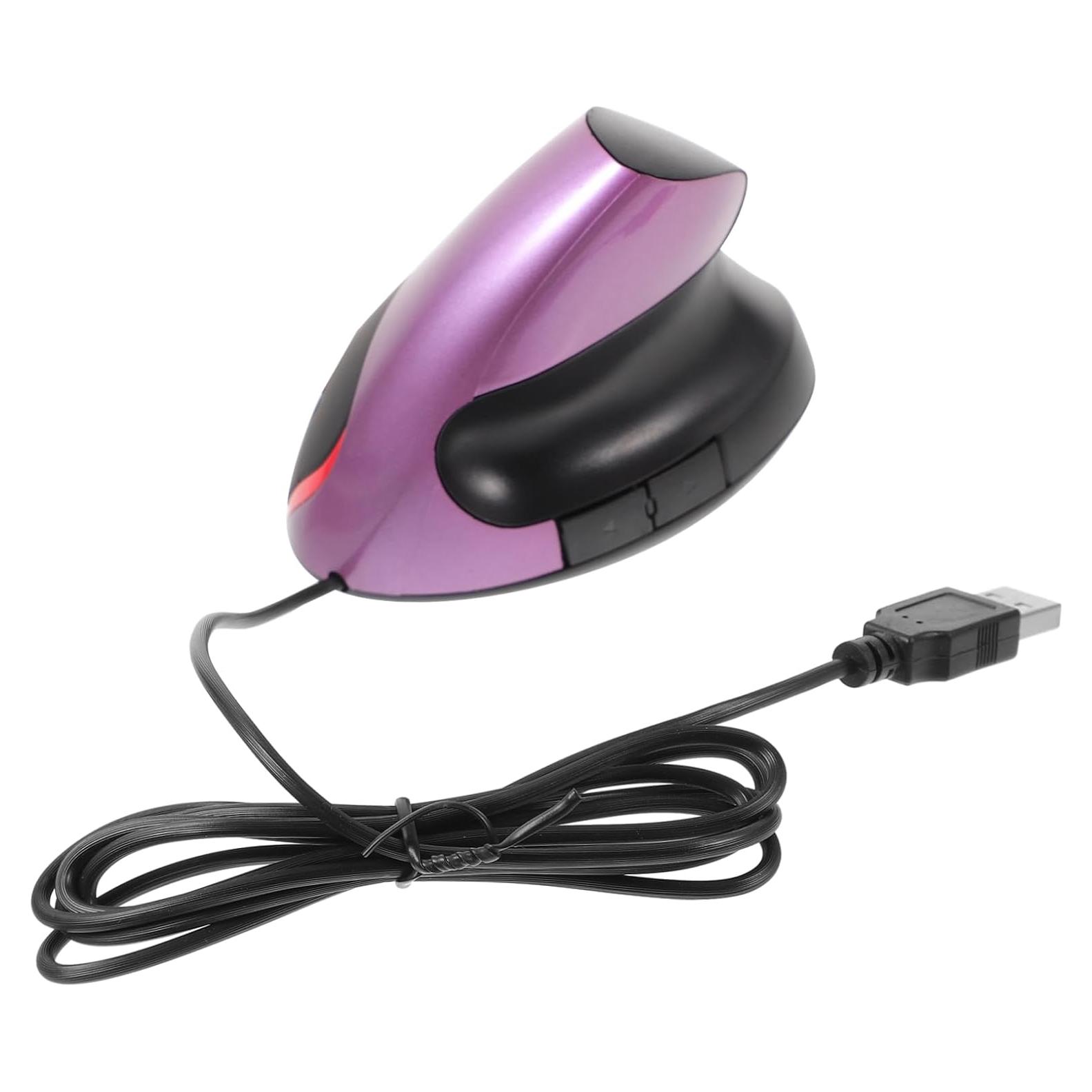 Ratón Vertical Ergonómico DOITOOL USB 5 Botones Púrpura