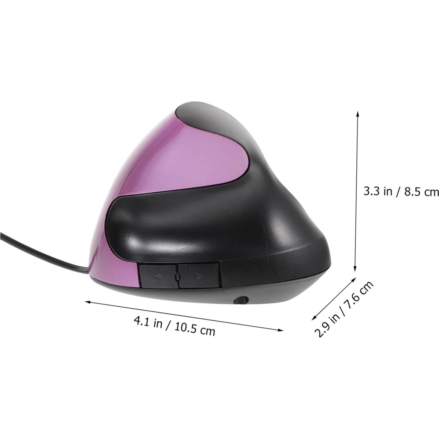 Ratón Vertical Ergonómico DOITOOL USB 5 Botones Púrpura